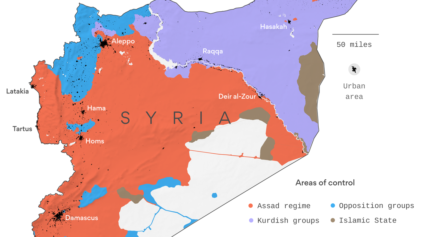 Map: The Groups That Control Syria