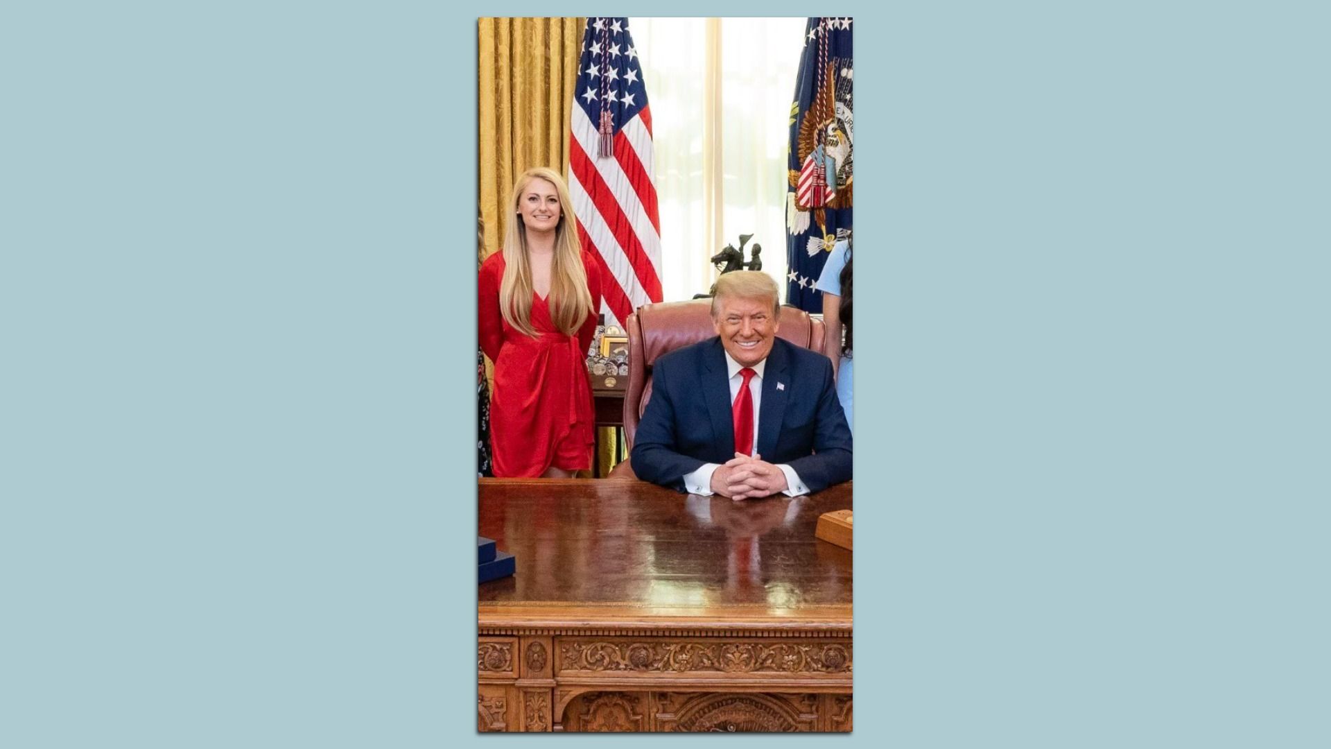 Paige Willey with President Trump in the Oval Office