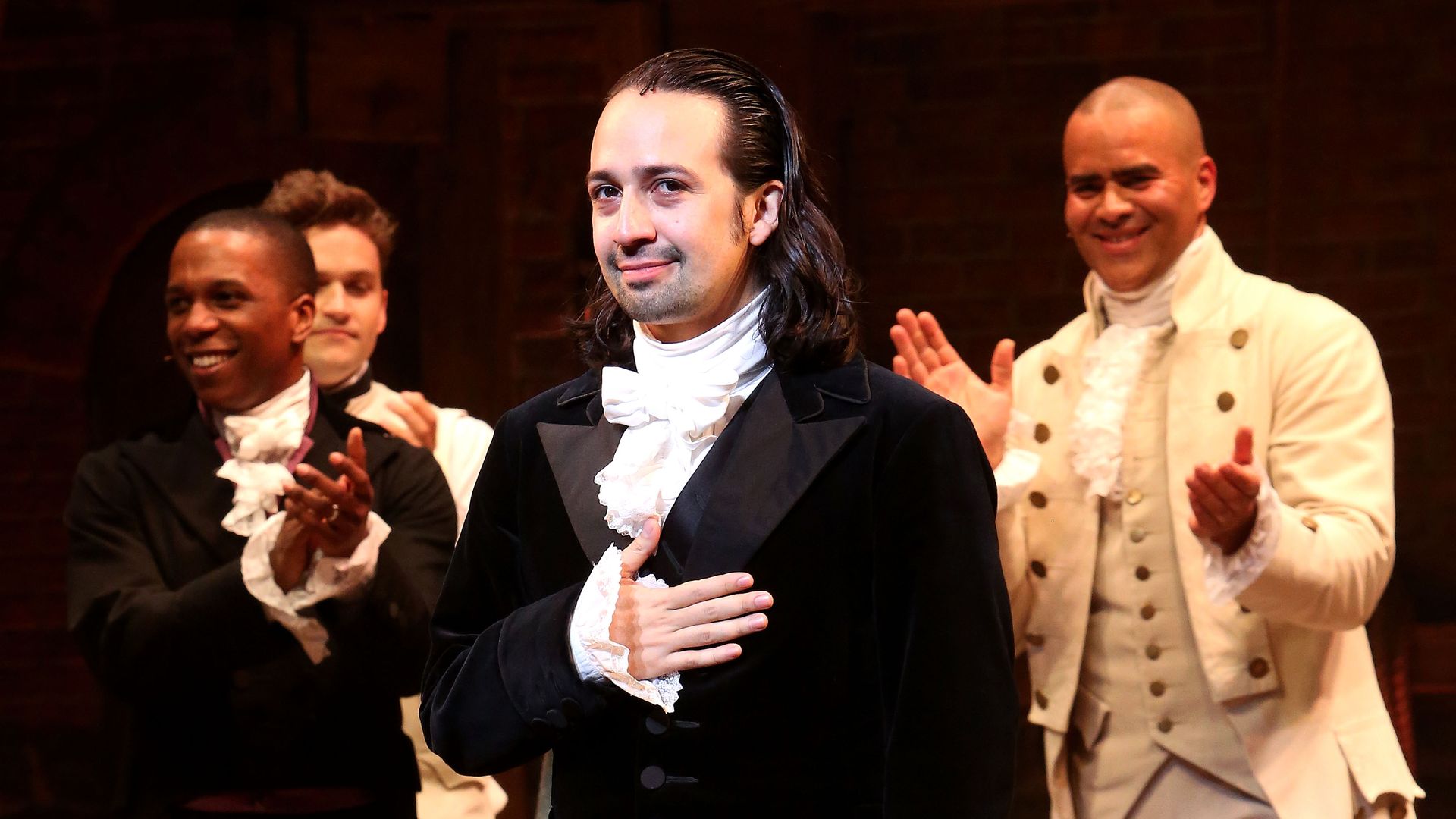 Lin-Manuel Miranda Makes Final Performance On Broadway's 'Hamilton' NEW YORK, NY - JULY 09: Lin-Manuel Miranda performs his final performance as 'Alexander Hamilton' in 'Hamilton' on Broadway