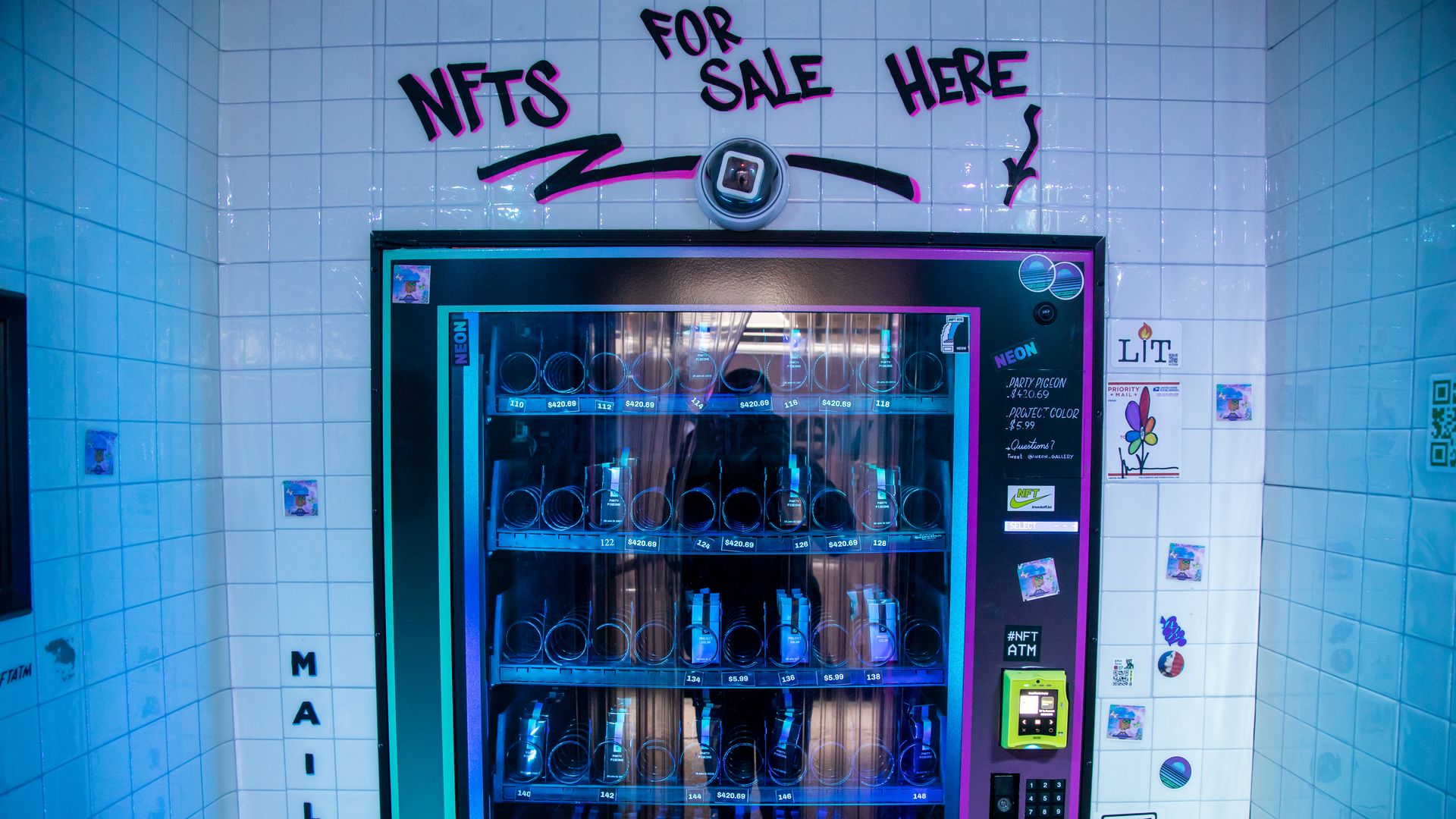New York's First NFT Vending Machine The Neon NFT vending machine in New York, U.S.