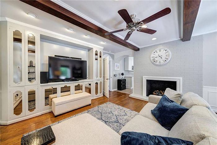 Hickory mediterranean renovation living room