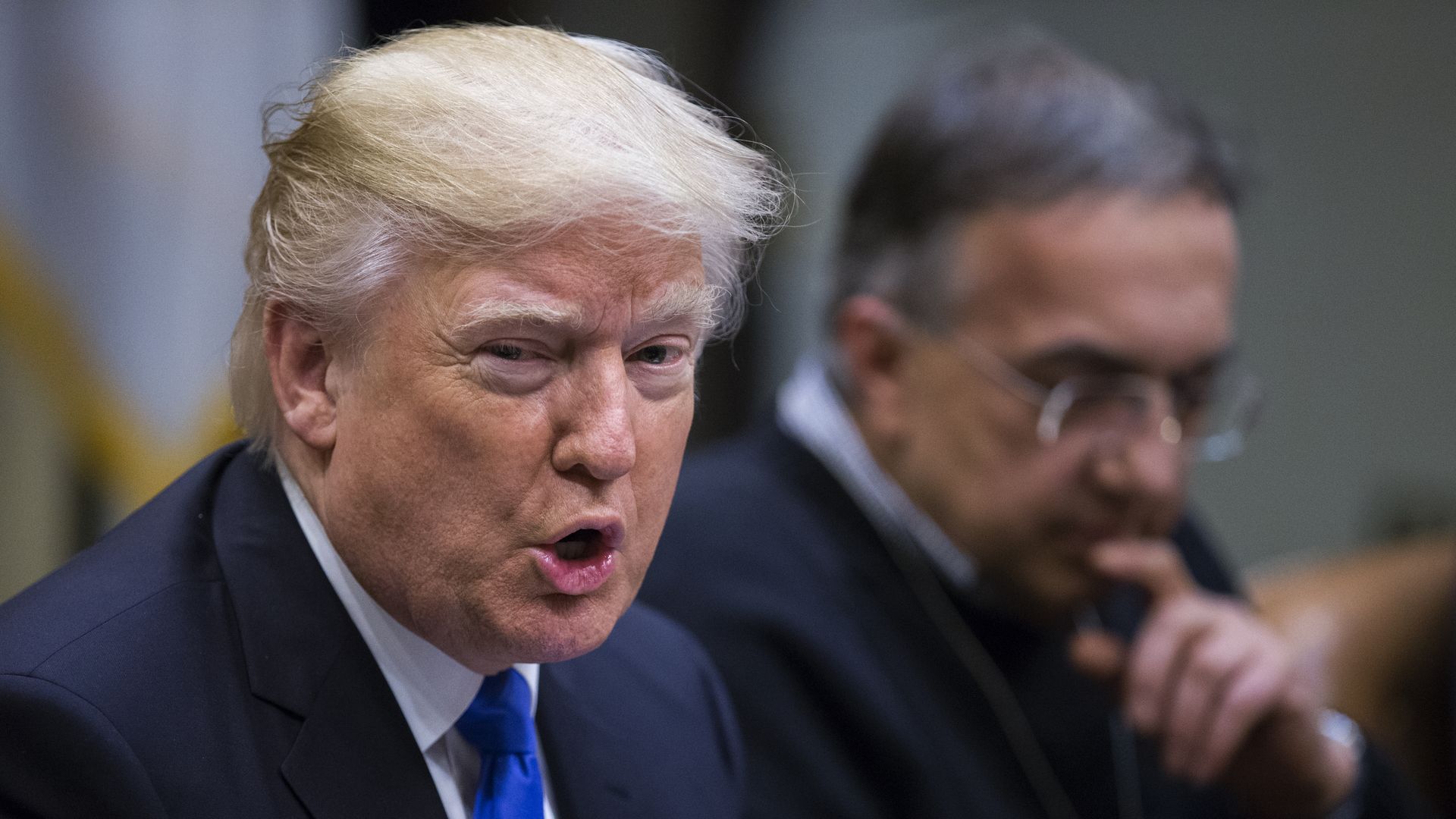Trump in a meeting