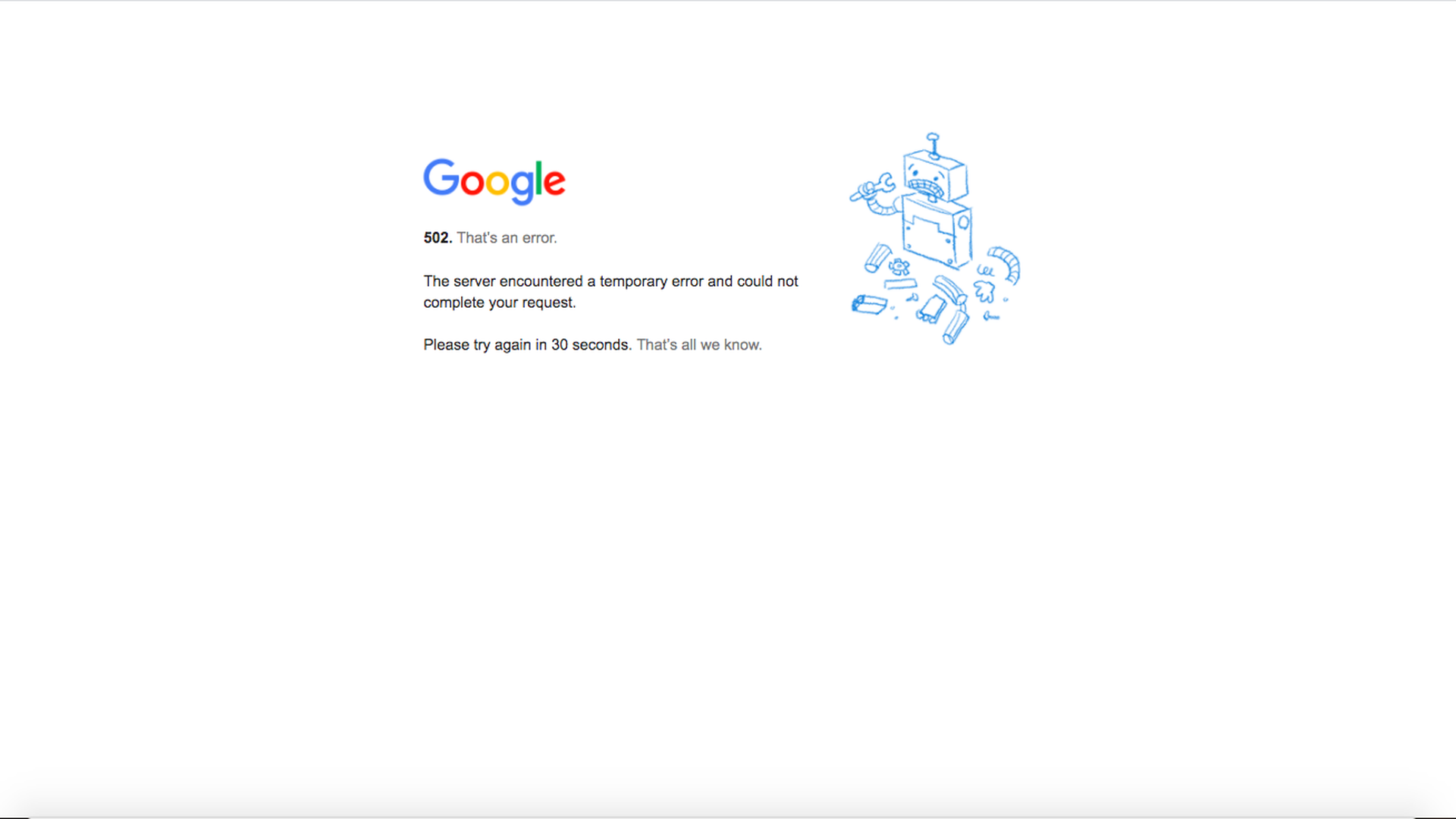 Google outage