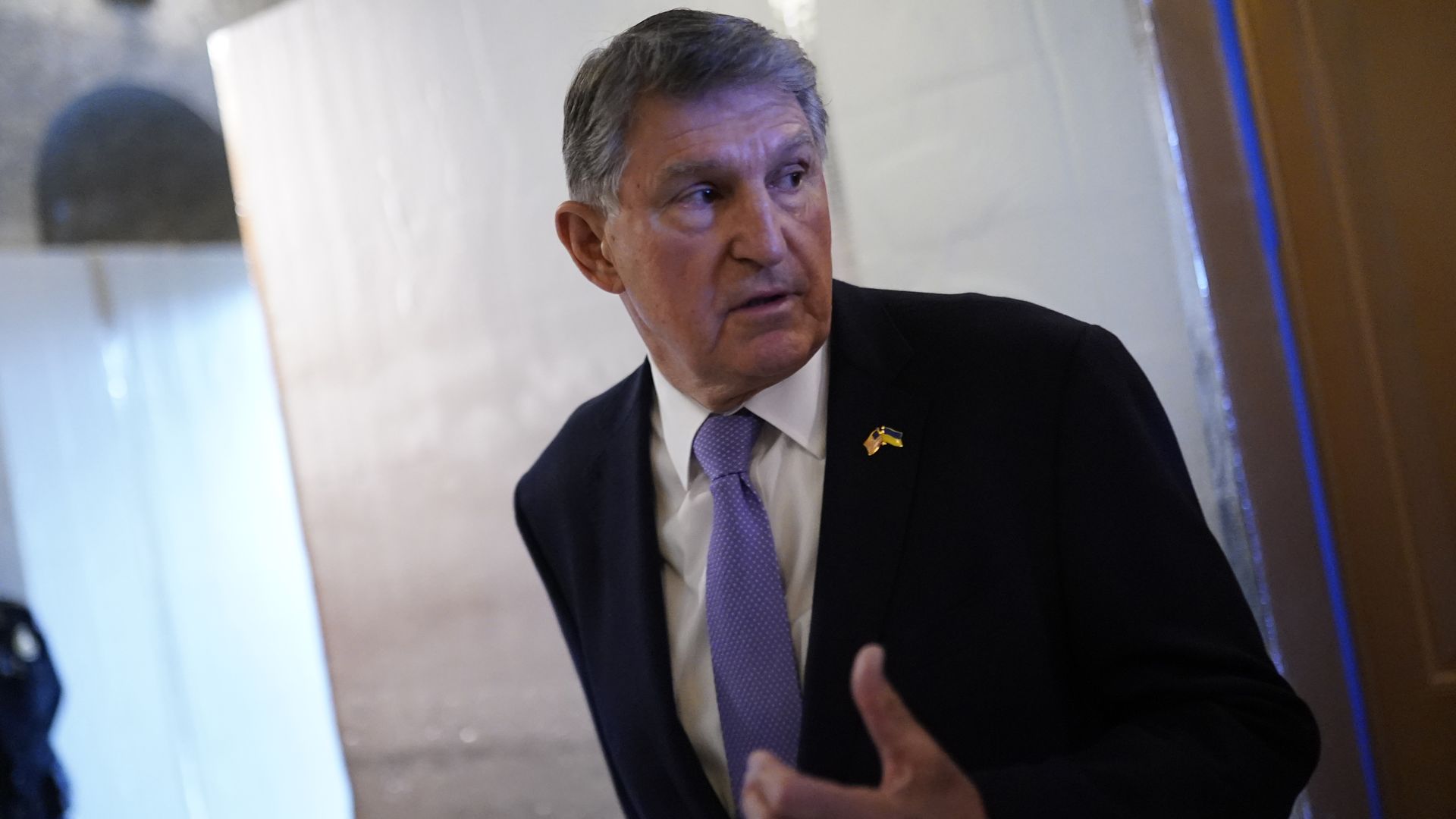 Sen. Joe Manchin (D-WV) walks to the Senate Chambers on March 22, 2024 in Washington, DC.
