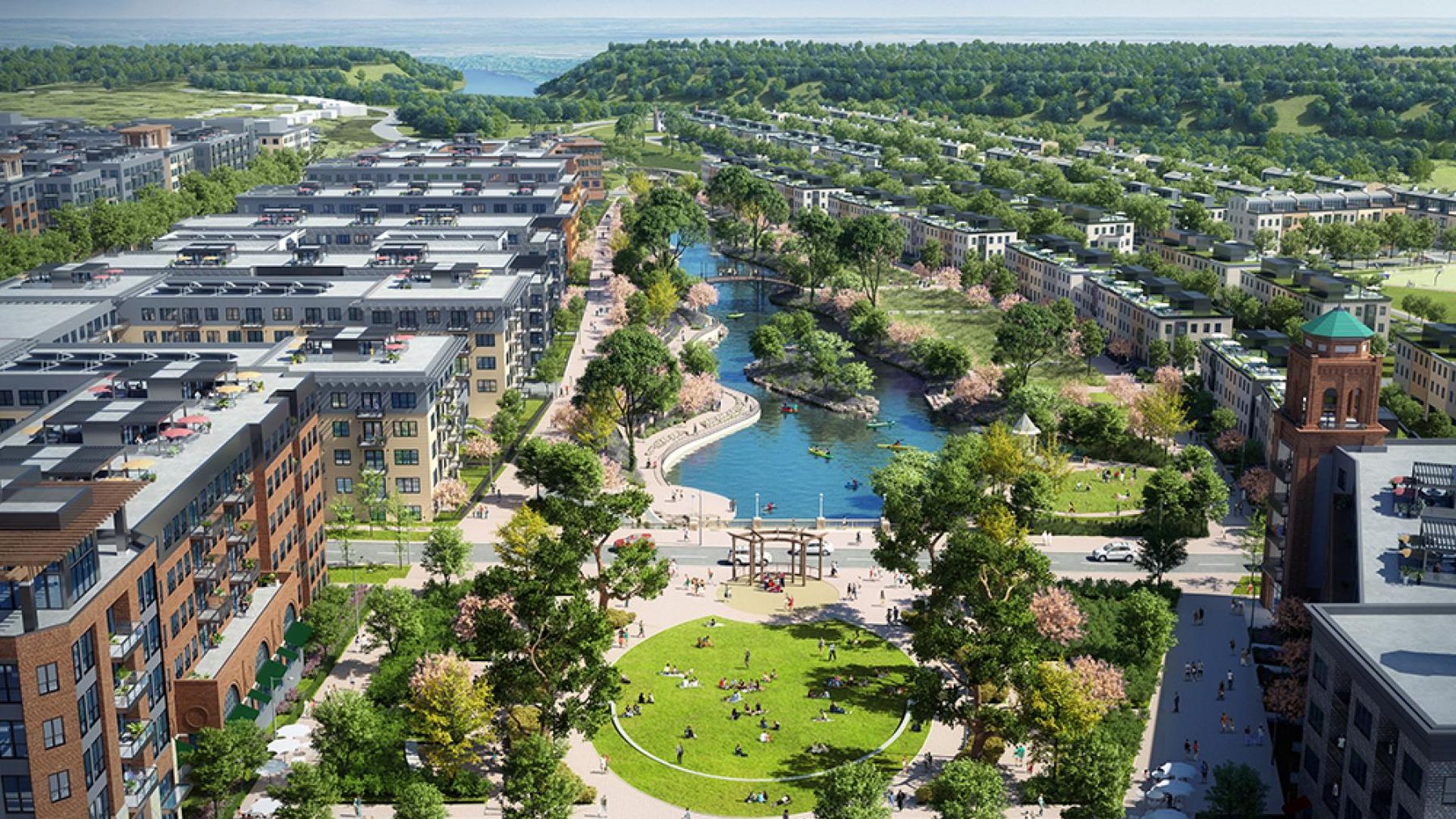 A rendering of the Highland Bridge project