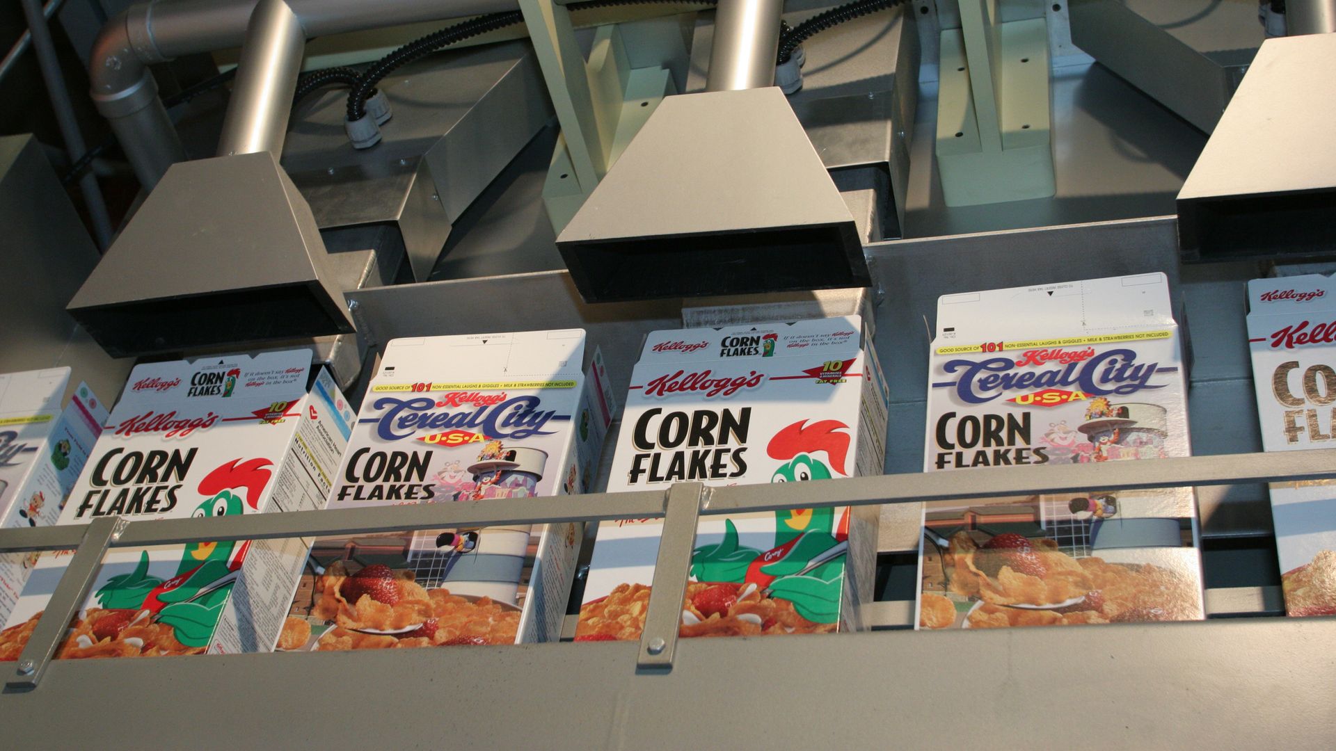 Kellogg's Corn Flakes production line.
