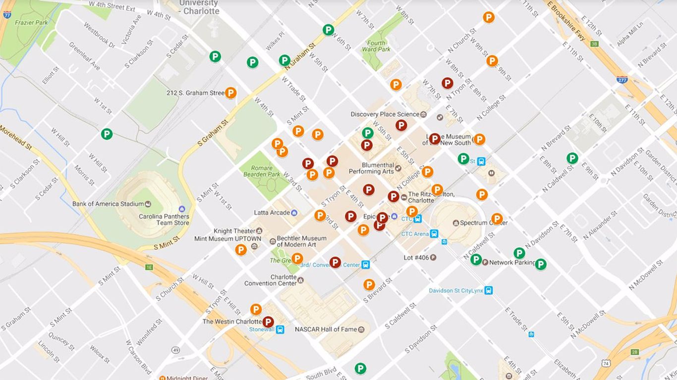 I made an interactive map with the cost of 52 Uptown parking options, color-coded by price ...