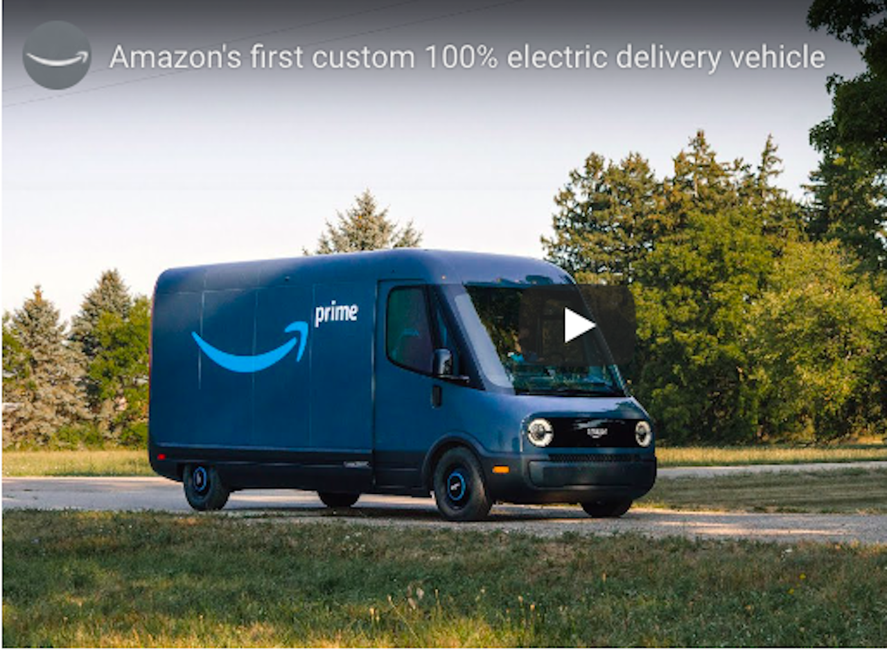 Photo of Amazon's new electric delivery van.