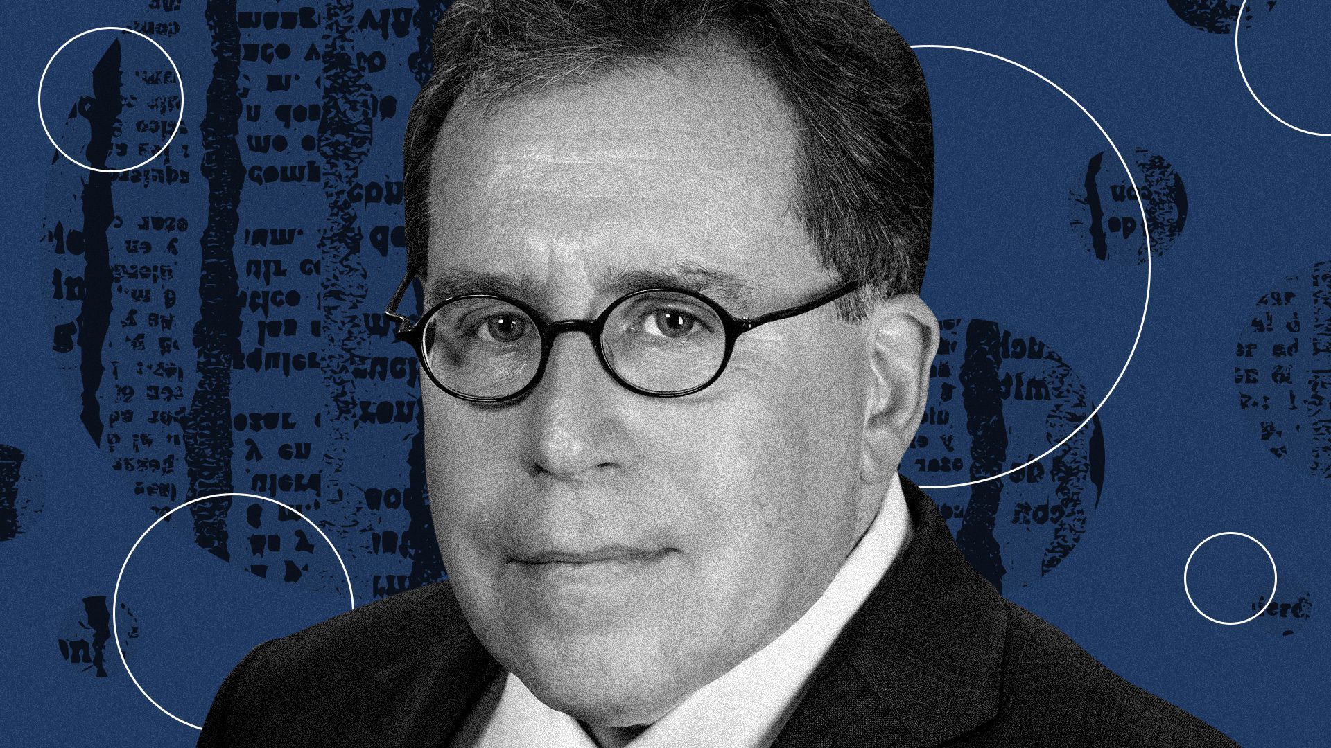 Photo illustration of Jay Bratt on an abstract collage background.