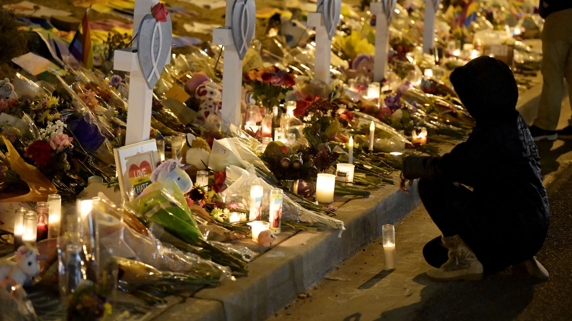 Memorial for the victims of the shooting at the club in Colorado Springs