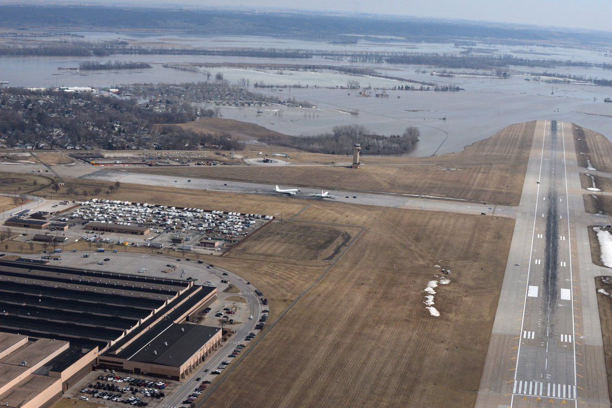  Offutt personnel have been battling flood waters which started to creep onto the installation March 15. 