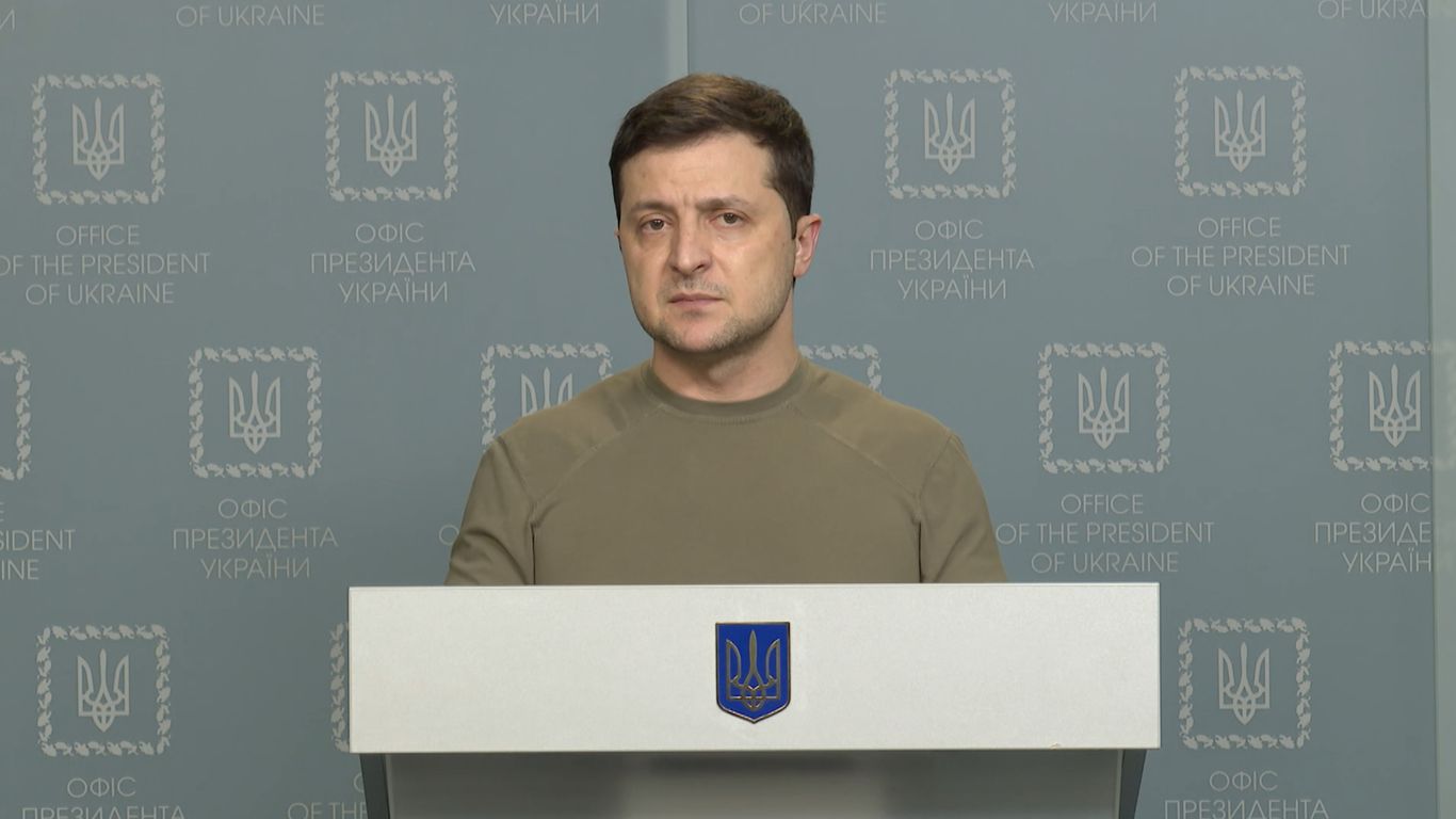 Ukraine’s President Zelensky rejects Russia’s Belarus peace talks offer, saying it’s not neutral