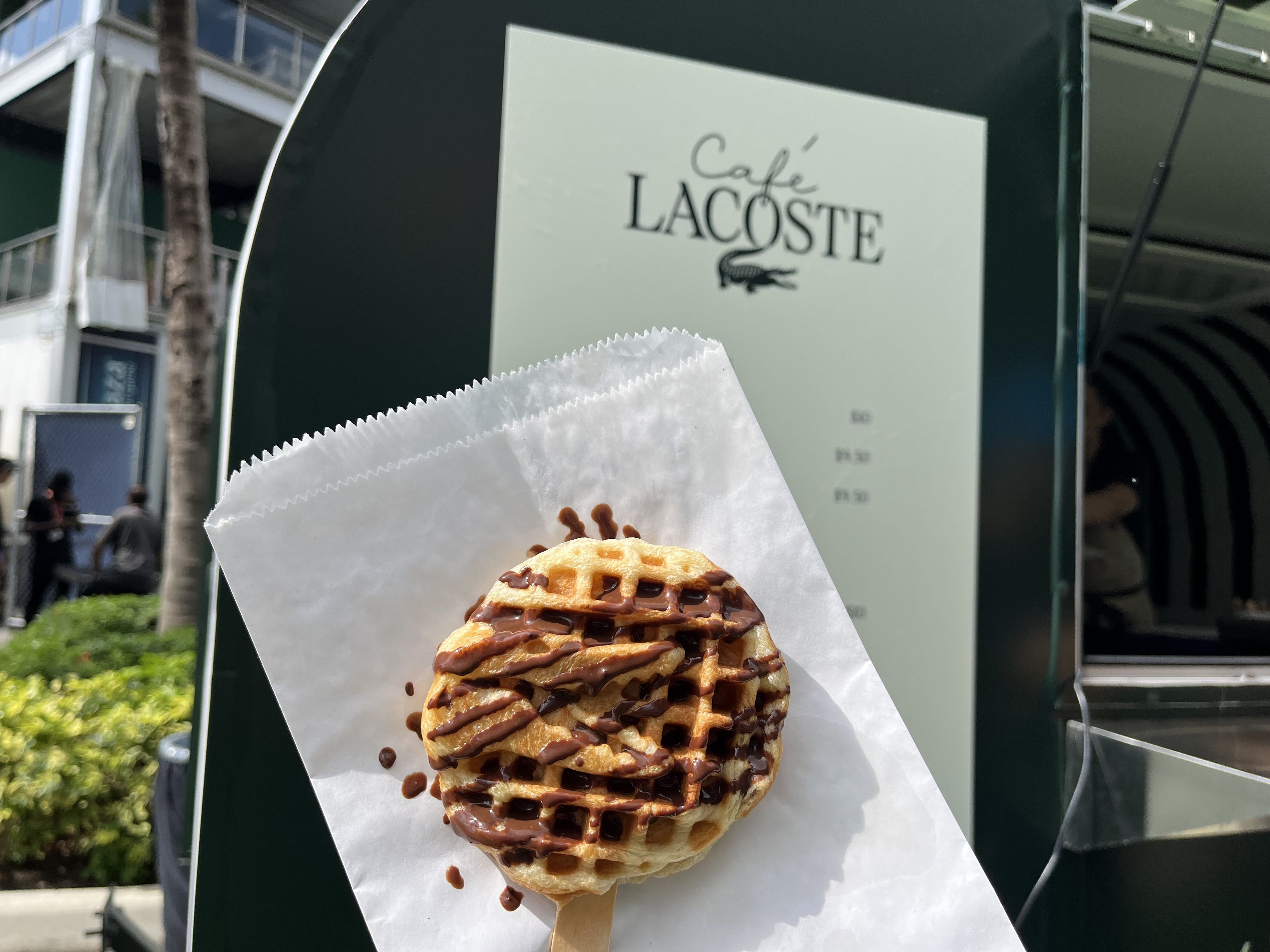 The choco waffle at Cafe Lacoste