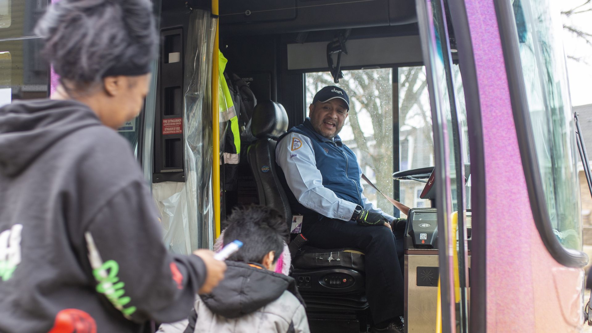 A photo of a bus driver.