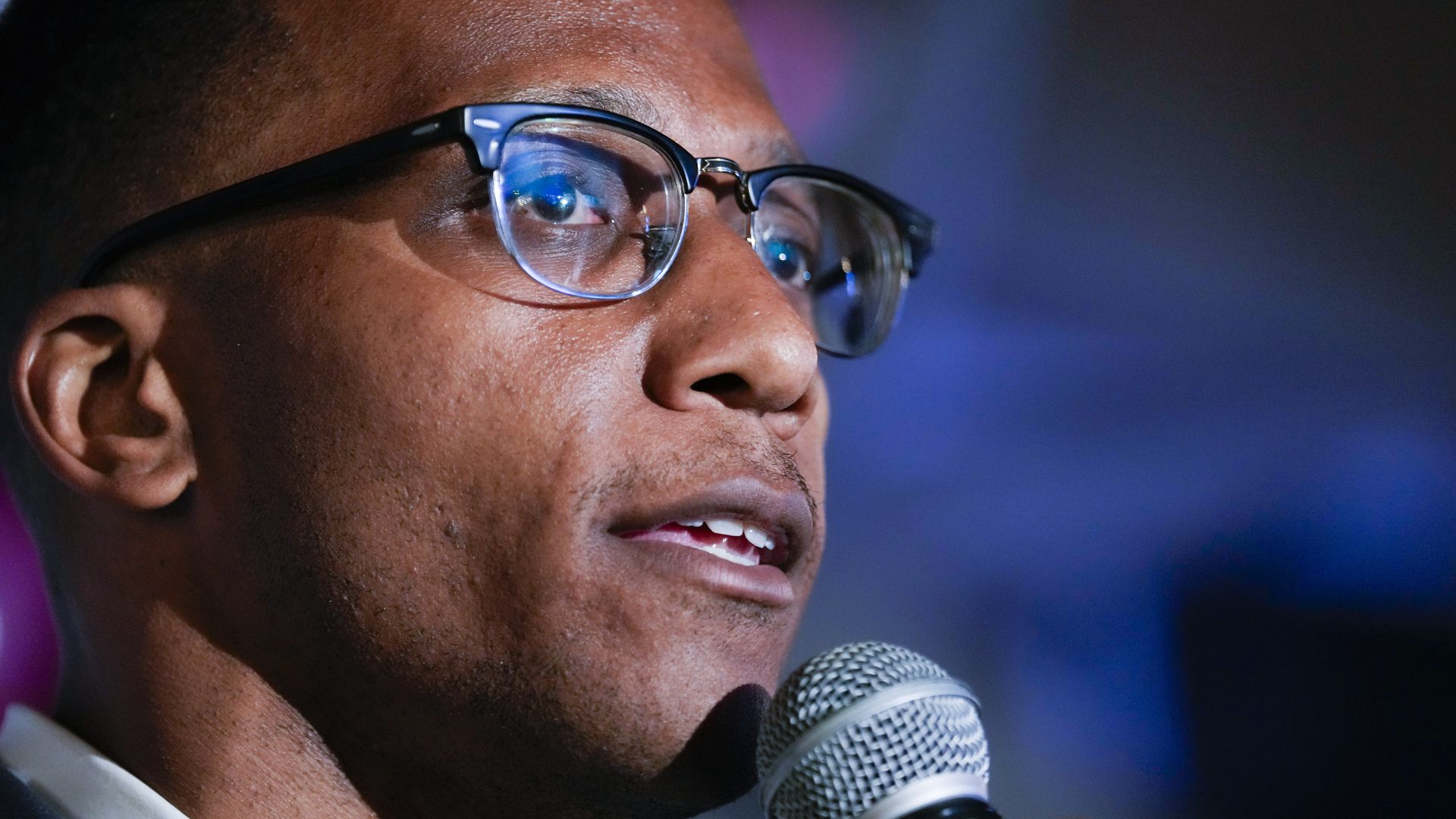 Close up of Christian Menefee