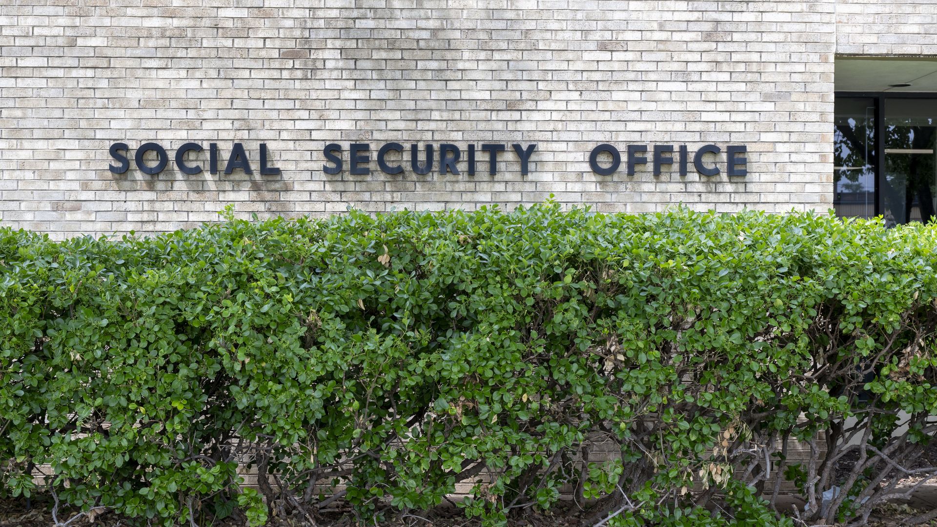 Kansas City, Kansas, Logo on the side of the Social Security office building. 