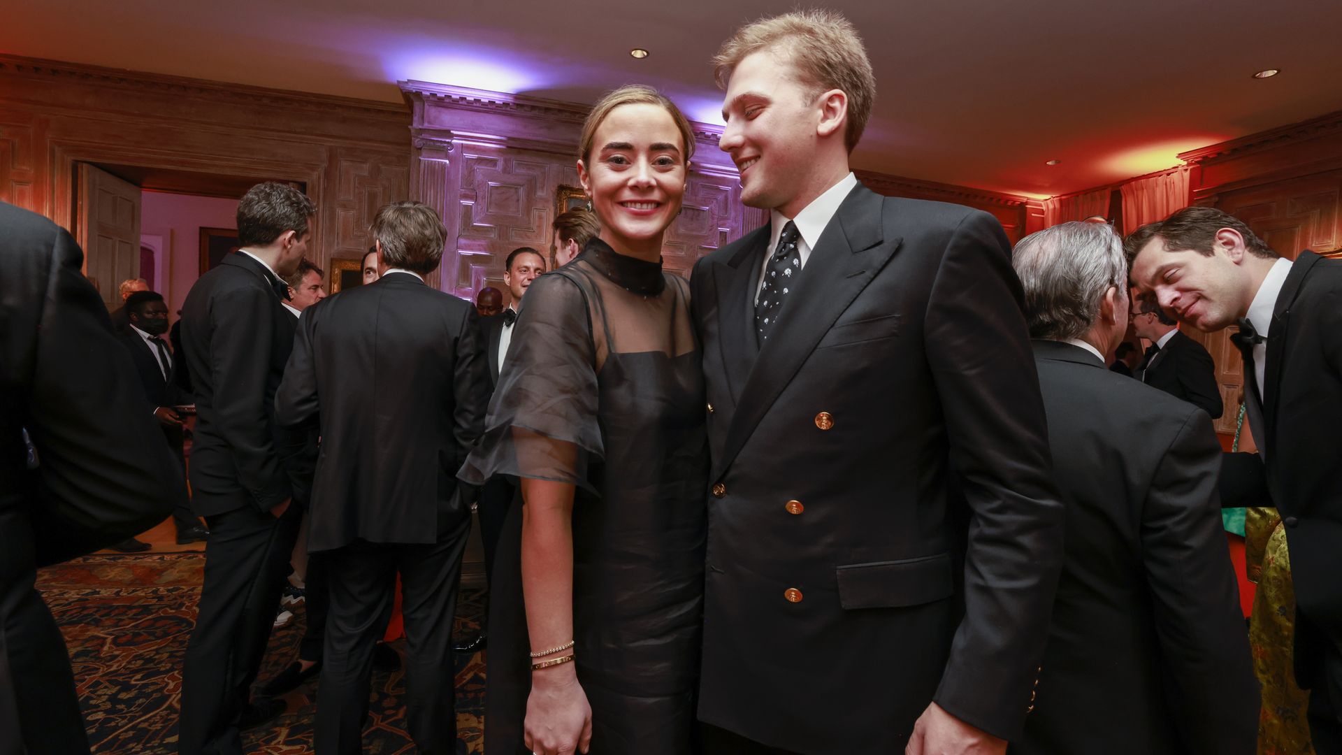 Naomi Biden and fiance Peter Neal at the Paramount White House Correspondents' Dinner after party at the French Ambassador's residence.