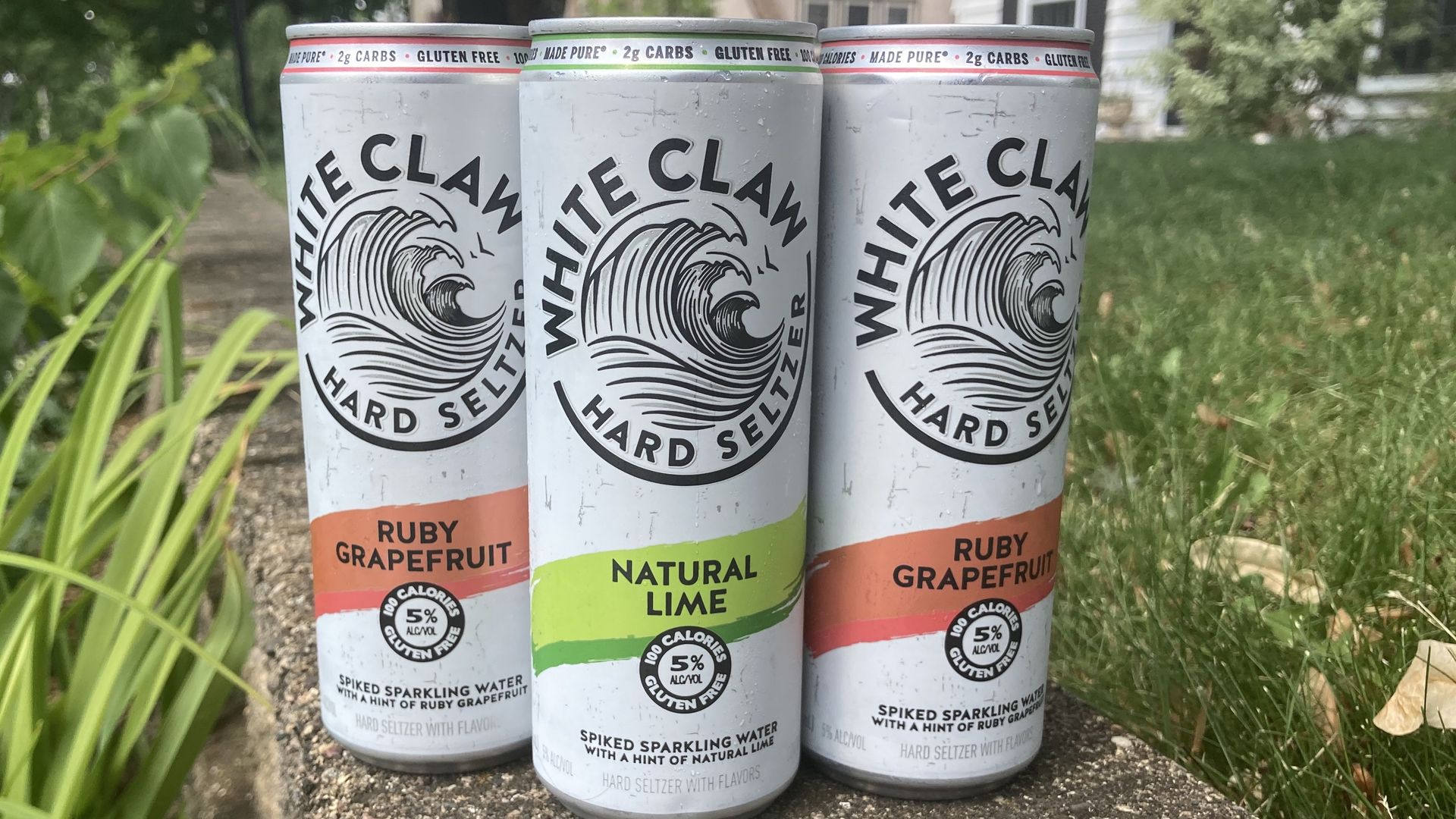Three cans of White Claws
