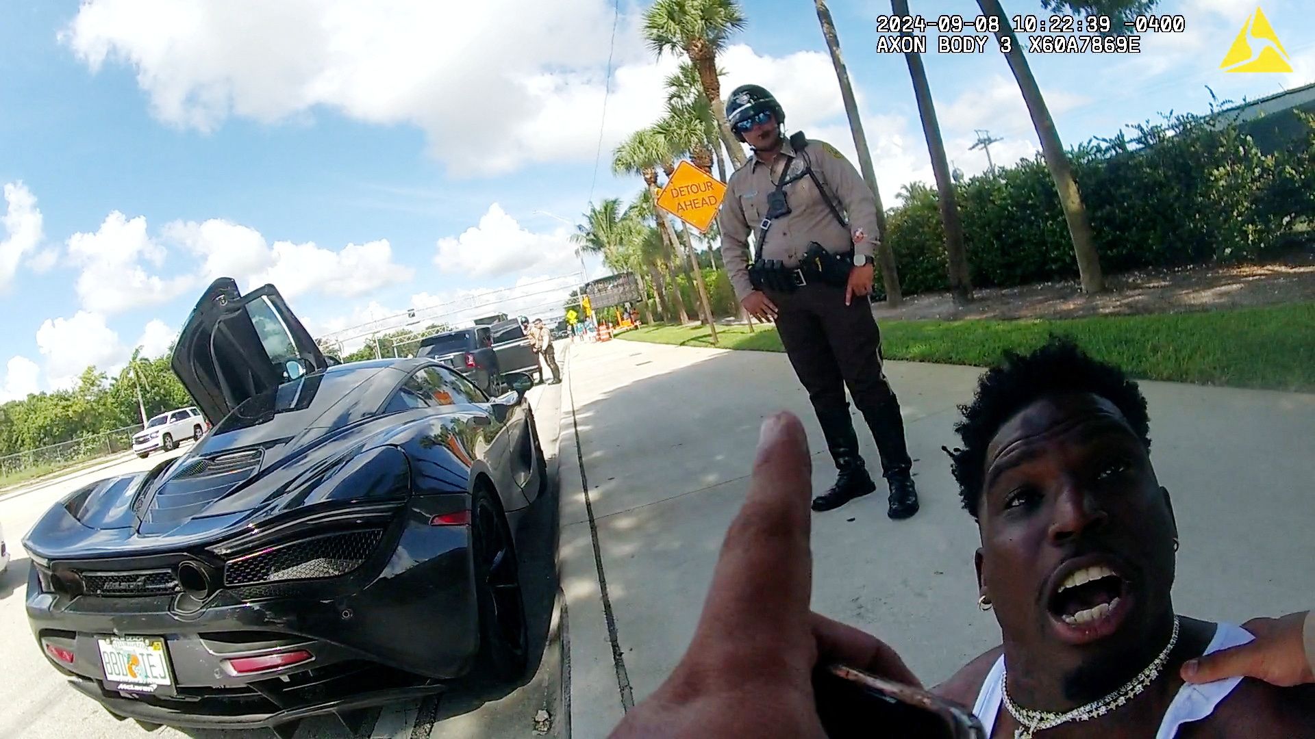 From police bodycam video of Tyreek Hill's traffic stop.
