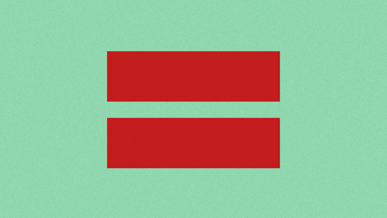 Animated illustration of an equals sign morphing into a health plus. 