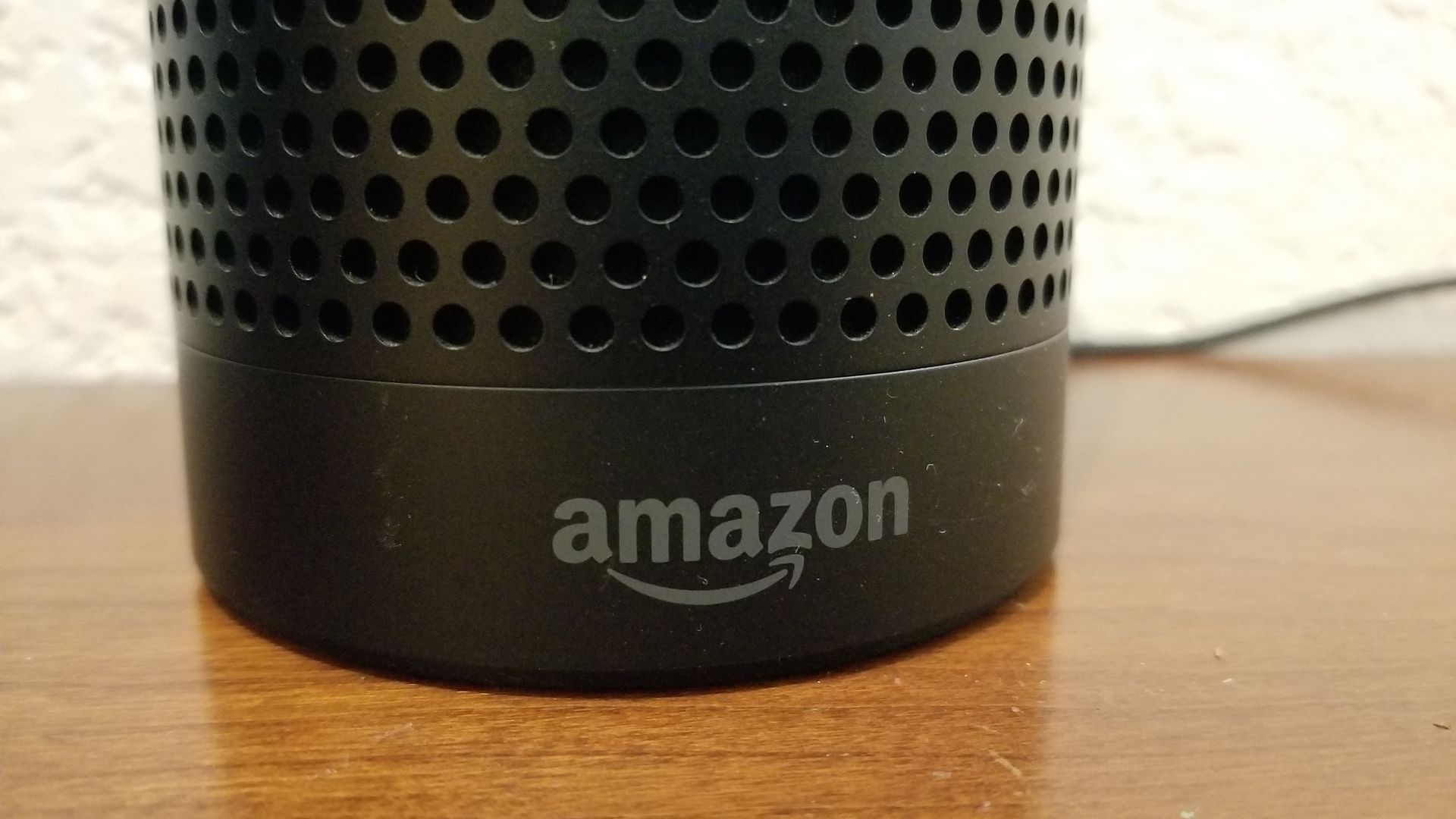 Photo of an Amazon Echo home speaker