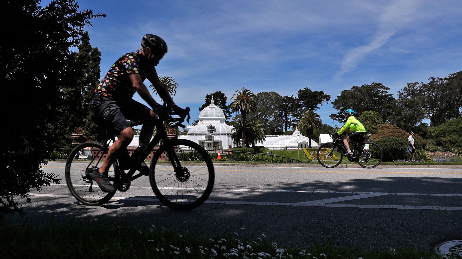 Bikers in golden gate park 