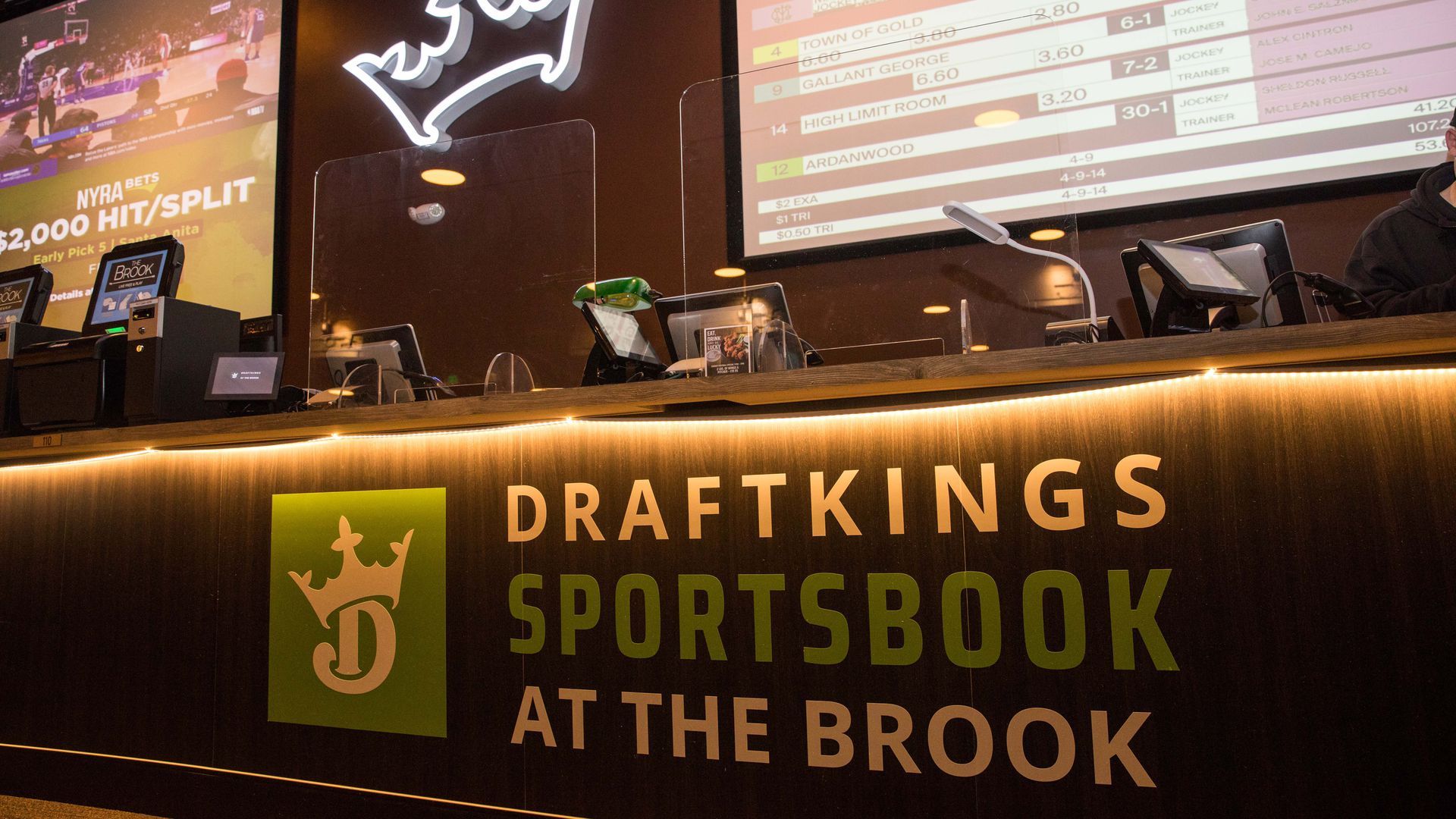 A Draftkings booth