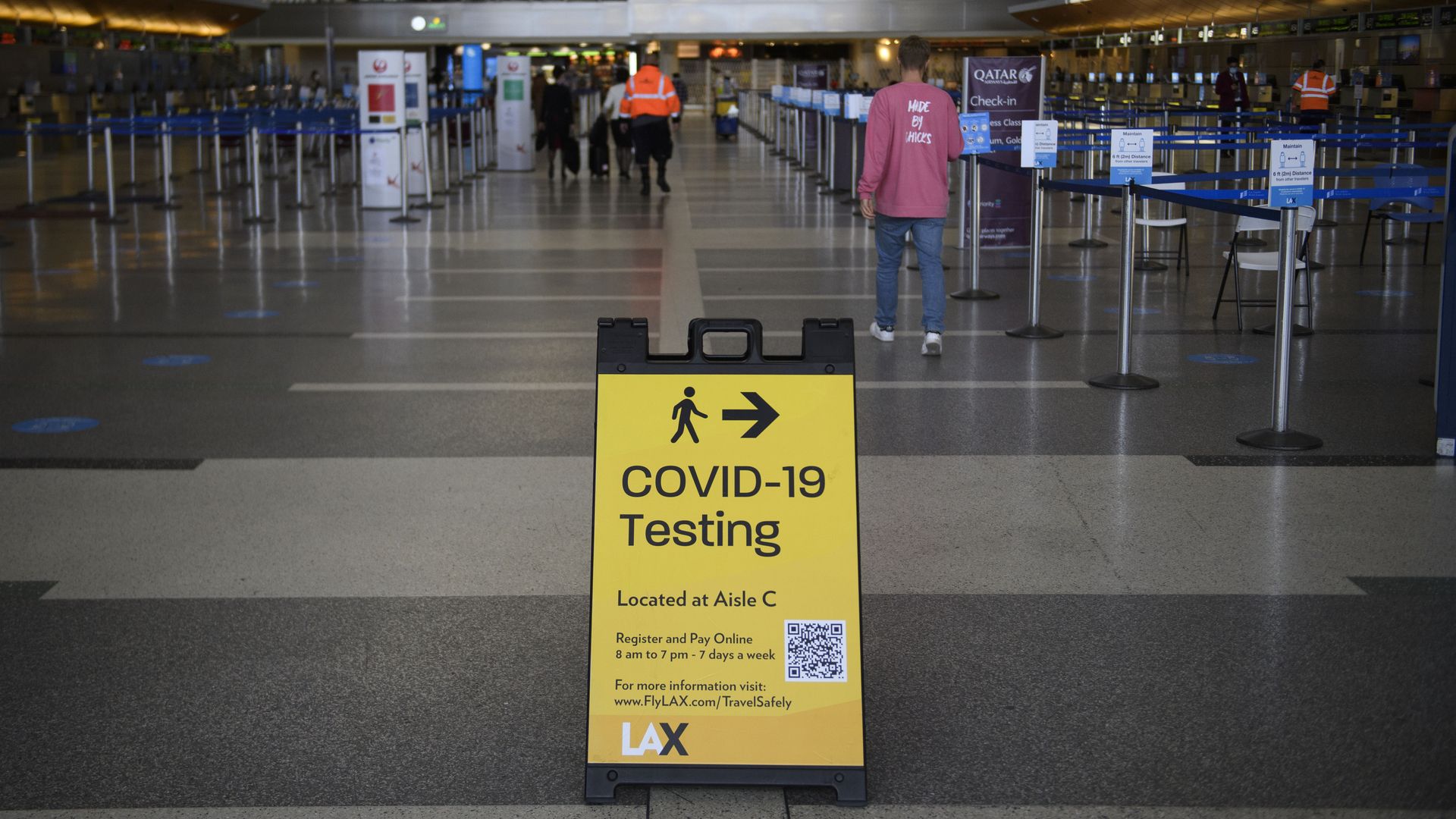 COVID testing site at airport