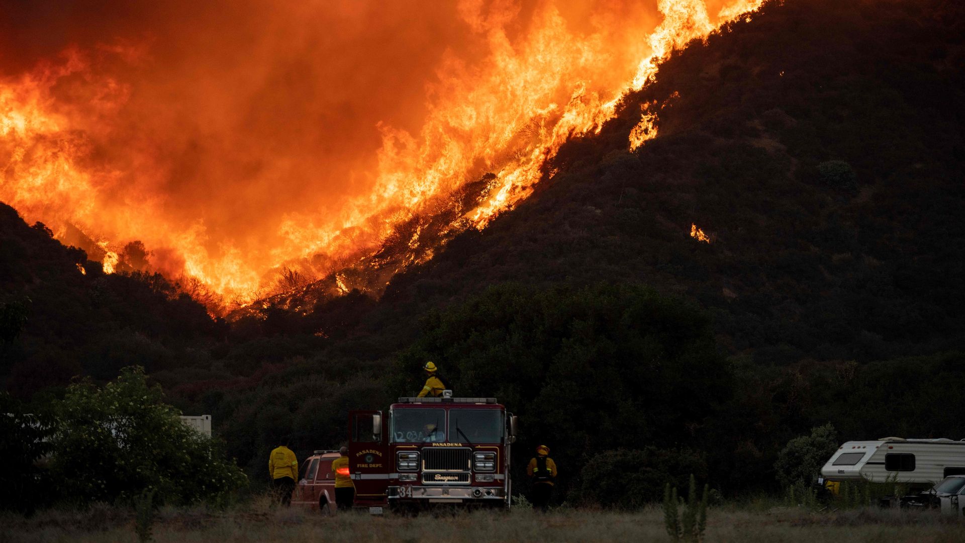 The Apple Fire near Banning, California on August 1.