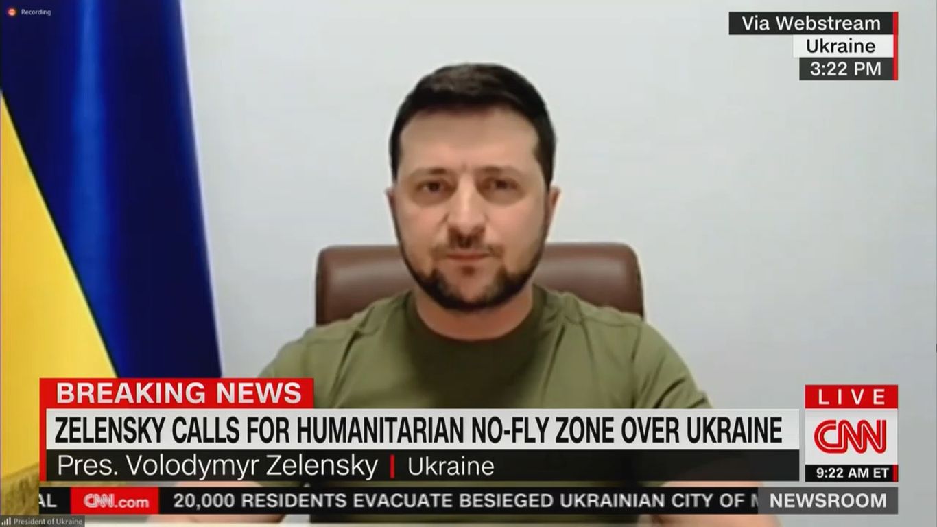 Zelensky pleads to Biden in English: Be "the leader of the world"