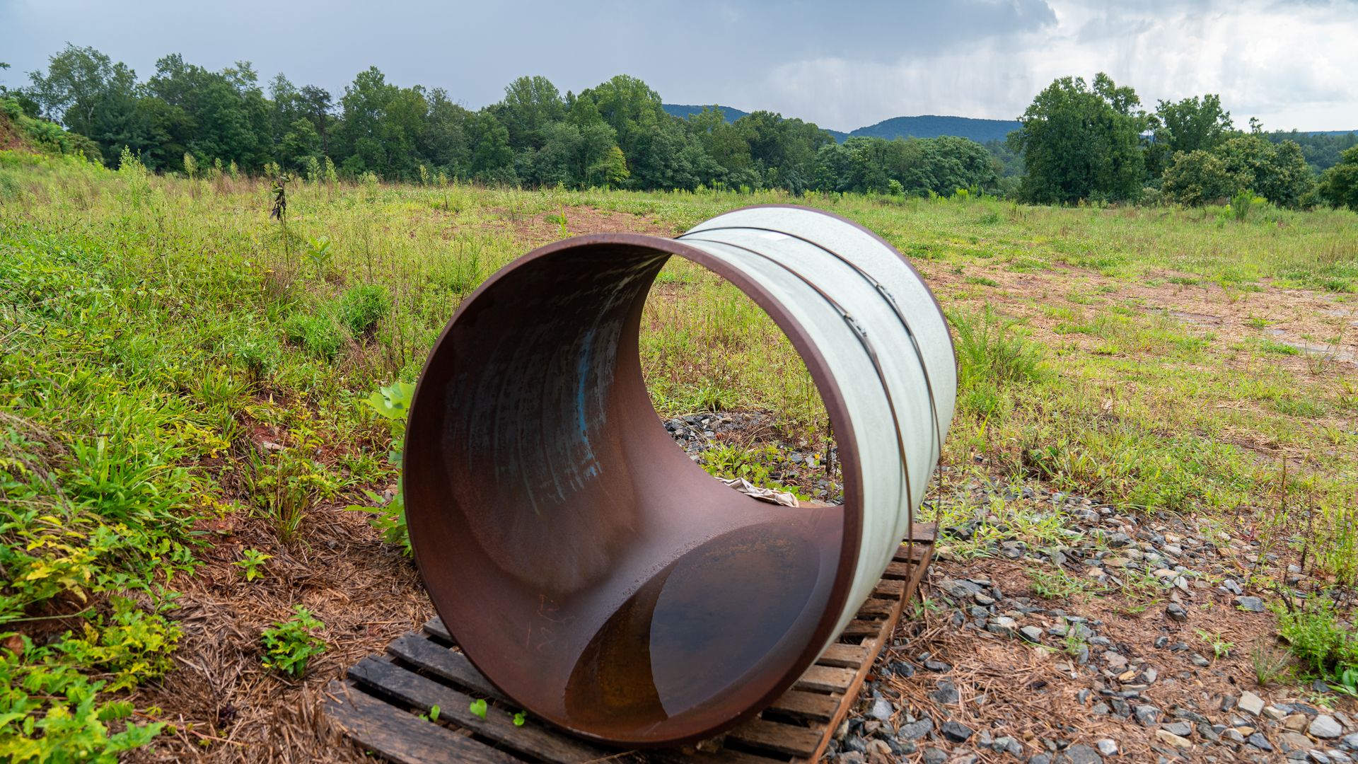 Section of Mountain Valley Pipeline