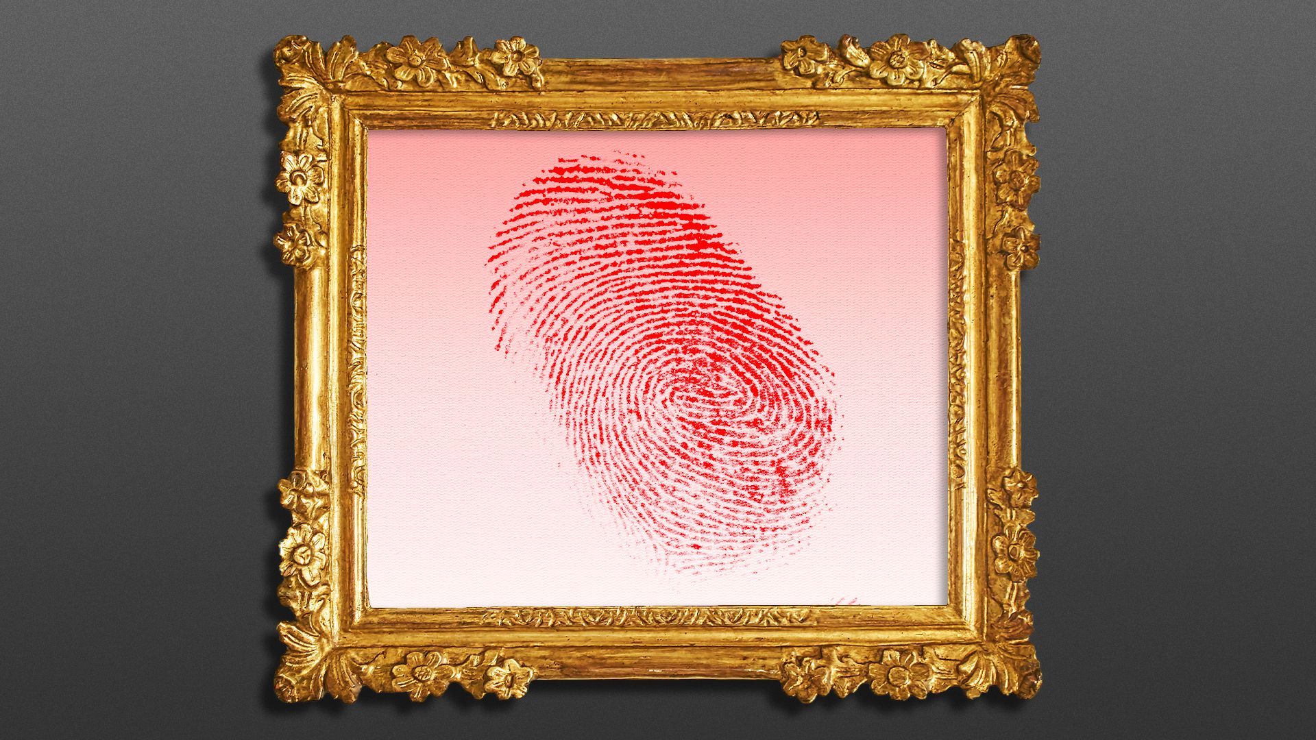 Illustration of a framed fingerprint