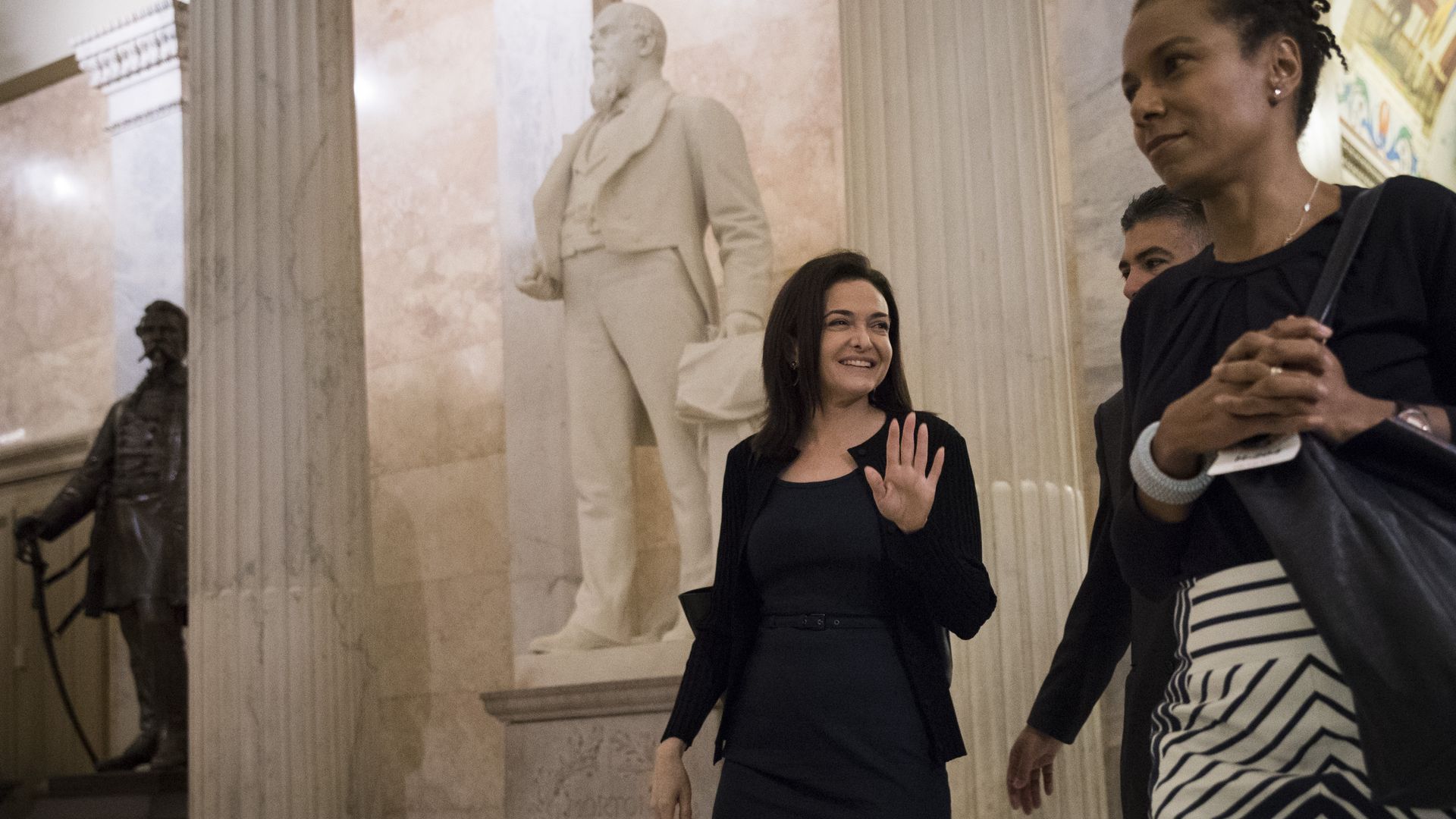 Sheryl Sandberg in Capitol hallway