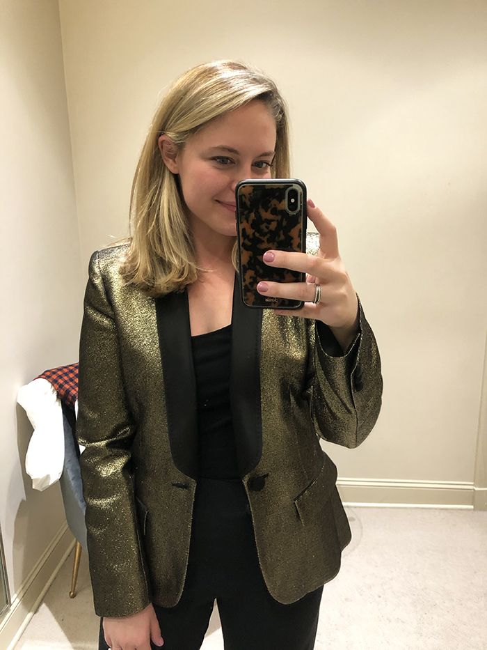 Holiday fashion guide sparkle blazer trend coplons