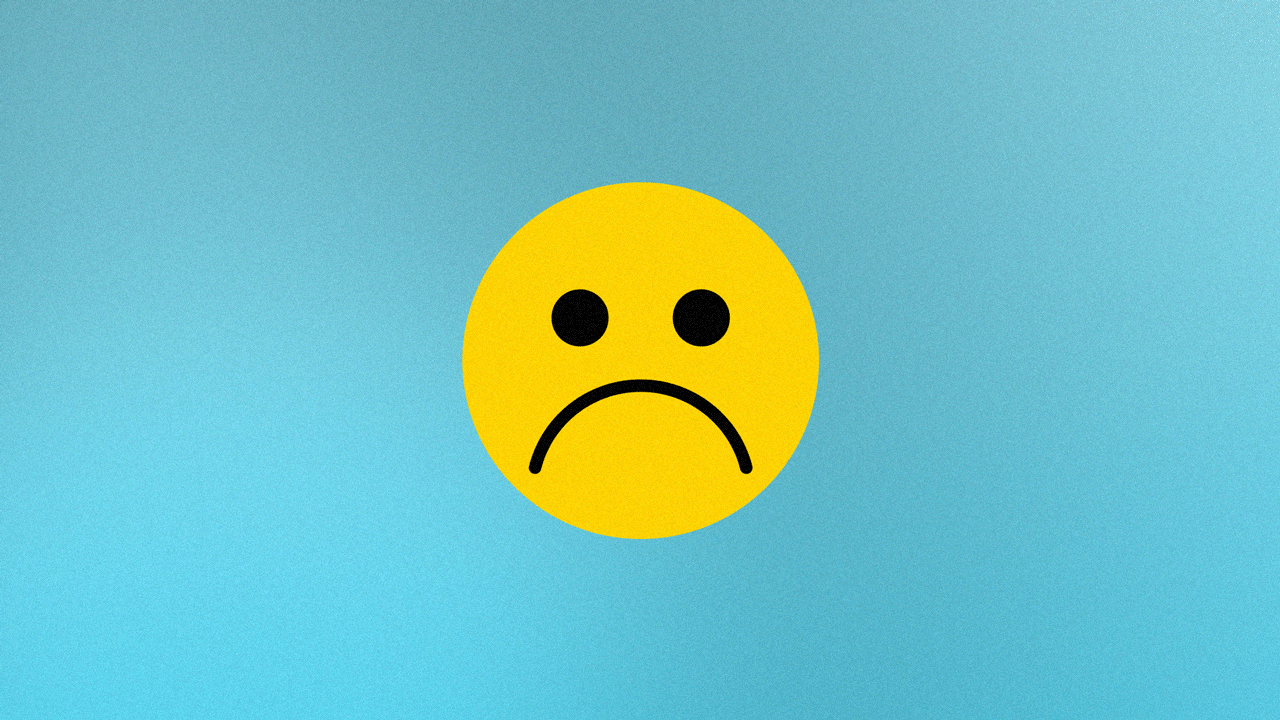 Illustration of a hand turning a frowning face upside down into a smiling face.