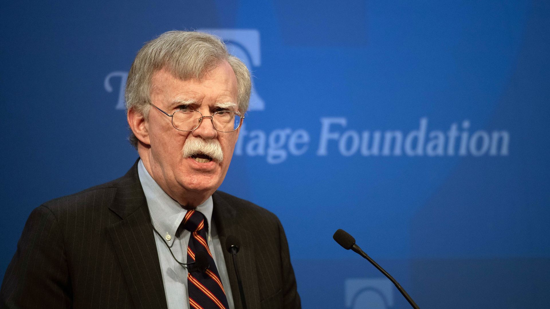 US National Security Advisor John Bolton speaks about the administration's African policy at the Heritage Foundation in Washington, DC
