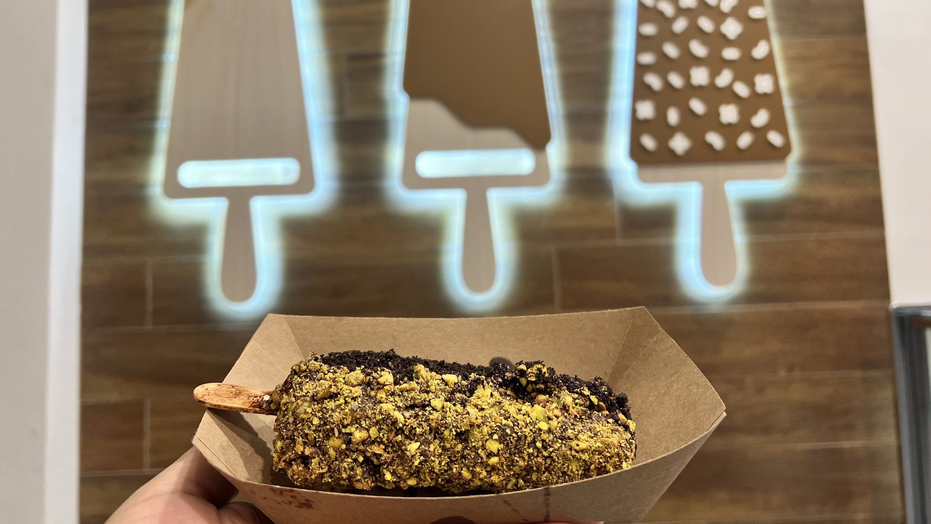 Photo of an ice cream pop. 