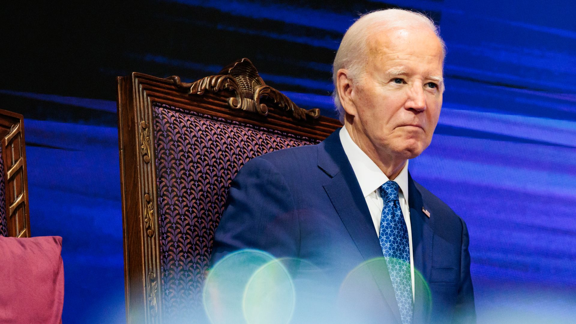 US President Joe Biden during an event at Mt. Airy Church of God in Christ in Philadelphia, Pennsylvania, US, on Sunday, July 7, 2024. Biden, 81, remains defiant that he will continue his White House run against Donald Trump, despite a firestorm of concerns over his age and mental acuity sparked by