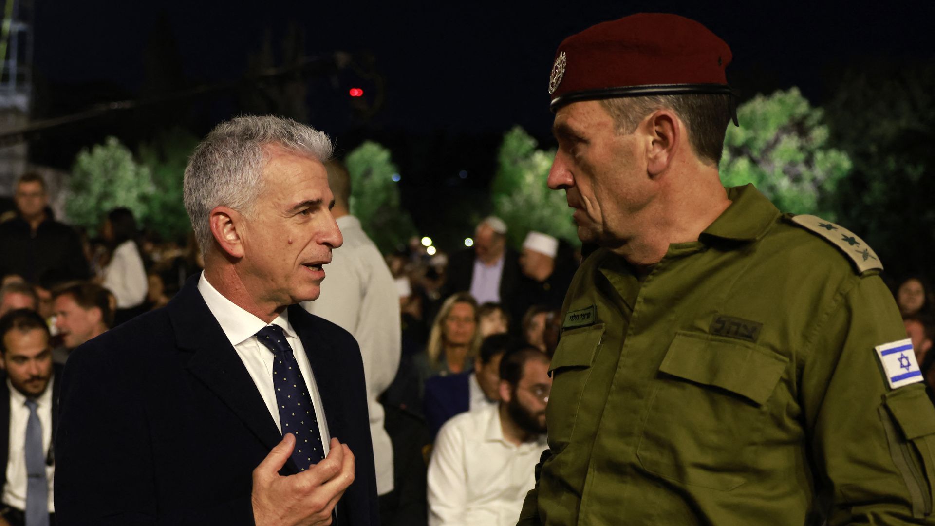 David Barnea (L) in 2024