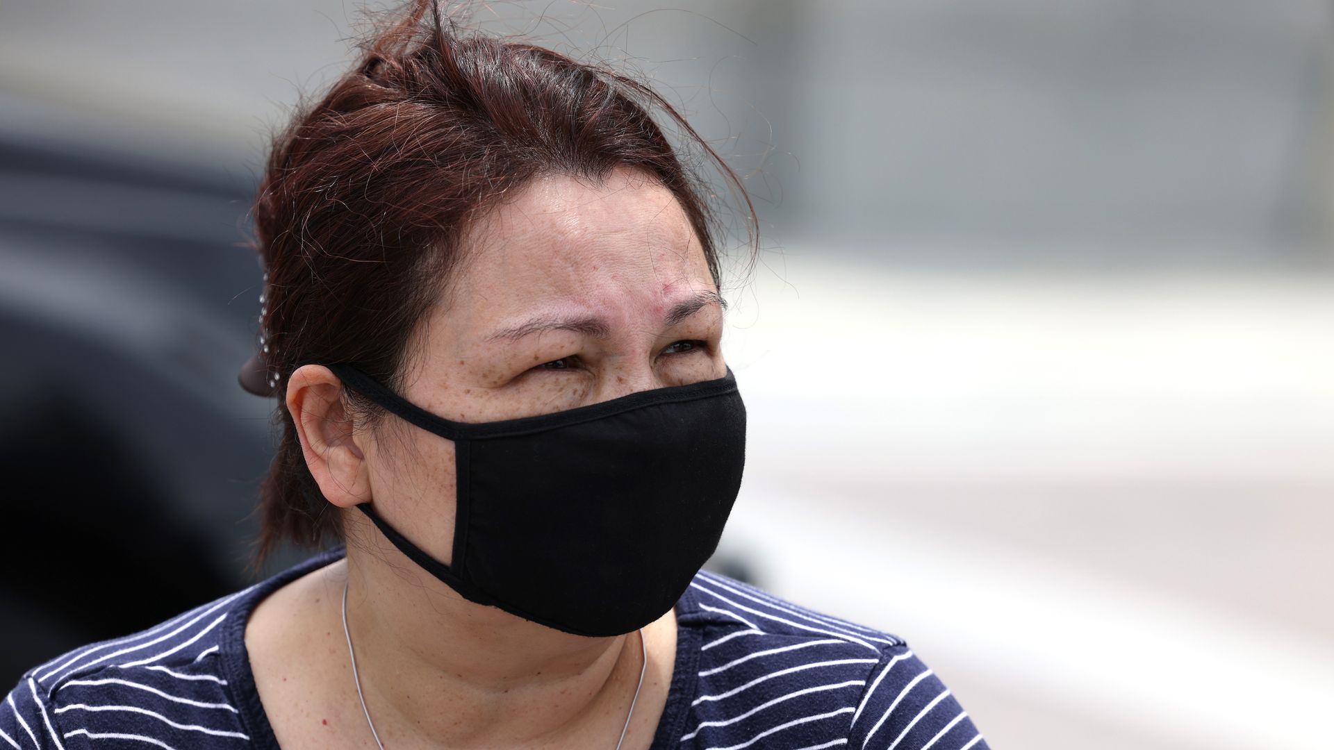 Sen. Tammy Duckworth (D-IL) speaks to a reporter outside the U.S. Capitol on June 01, 2021 in Washington, DC. 