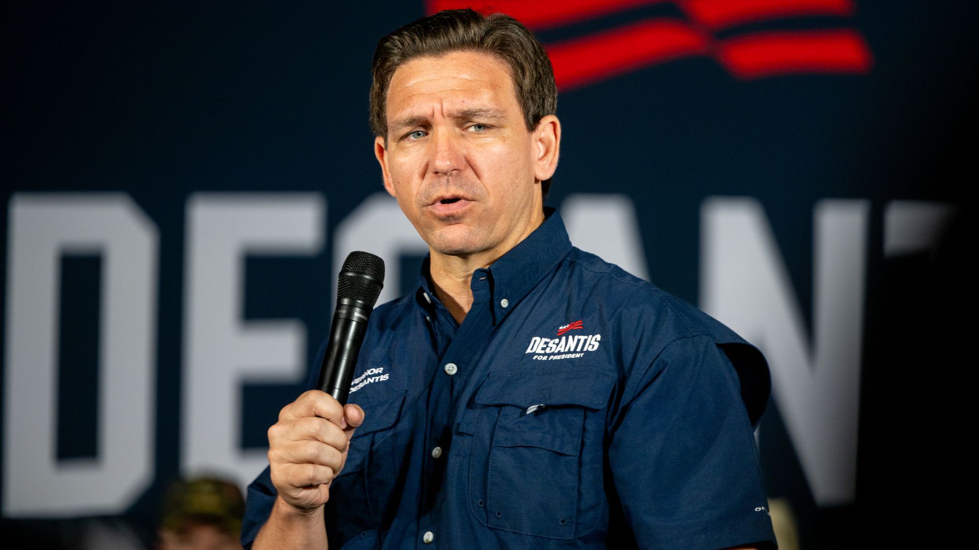 Florida Gov. Ron DeSantis speaks at a campaign rally in Texas last month.