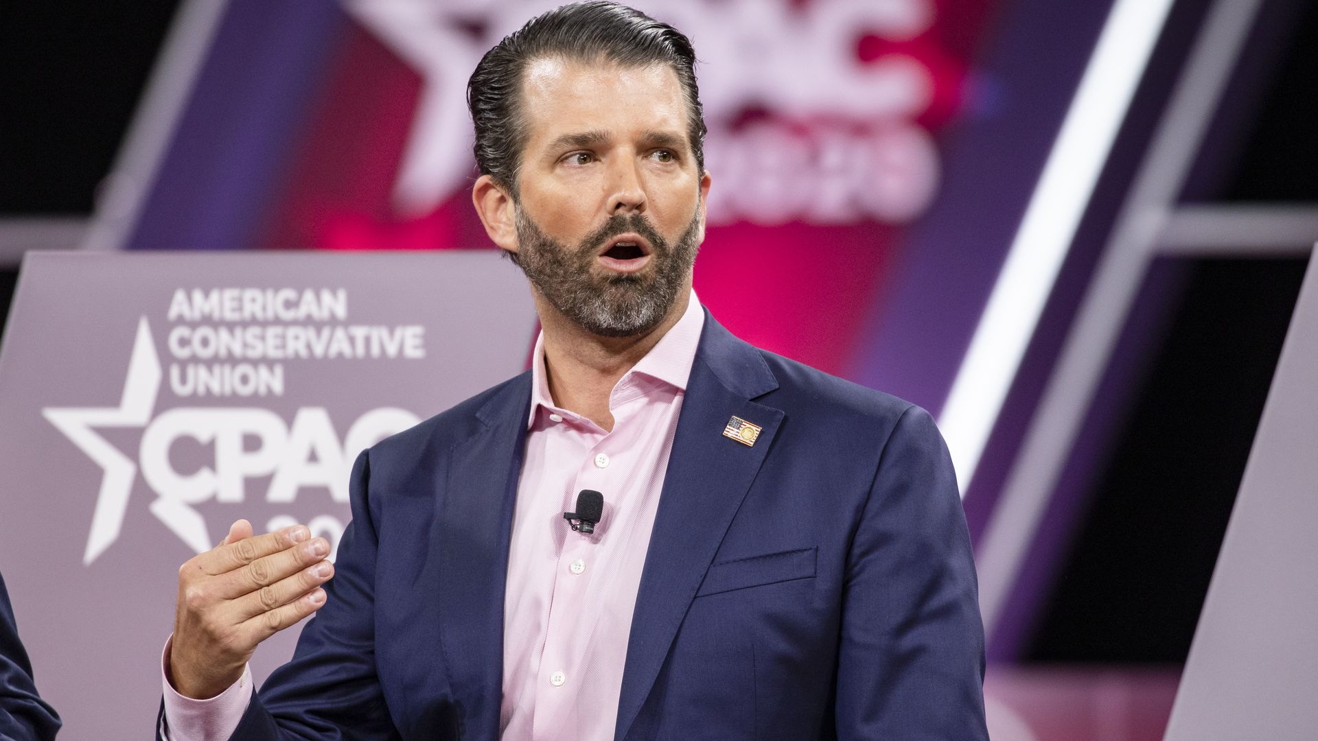 Donald Trump Jr. speaking at CPAC in February 2020.