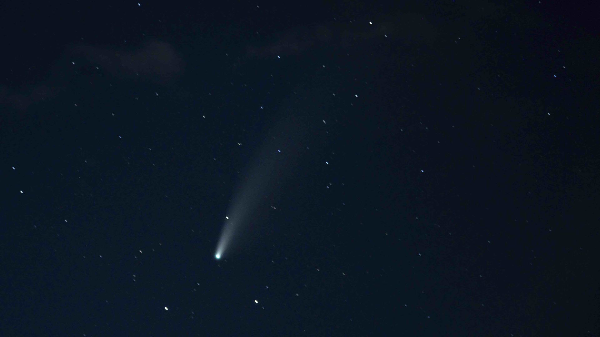 A shooting star.