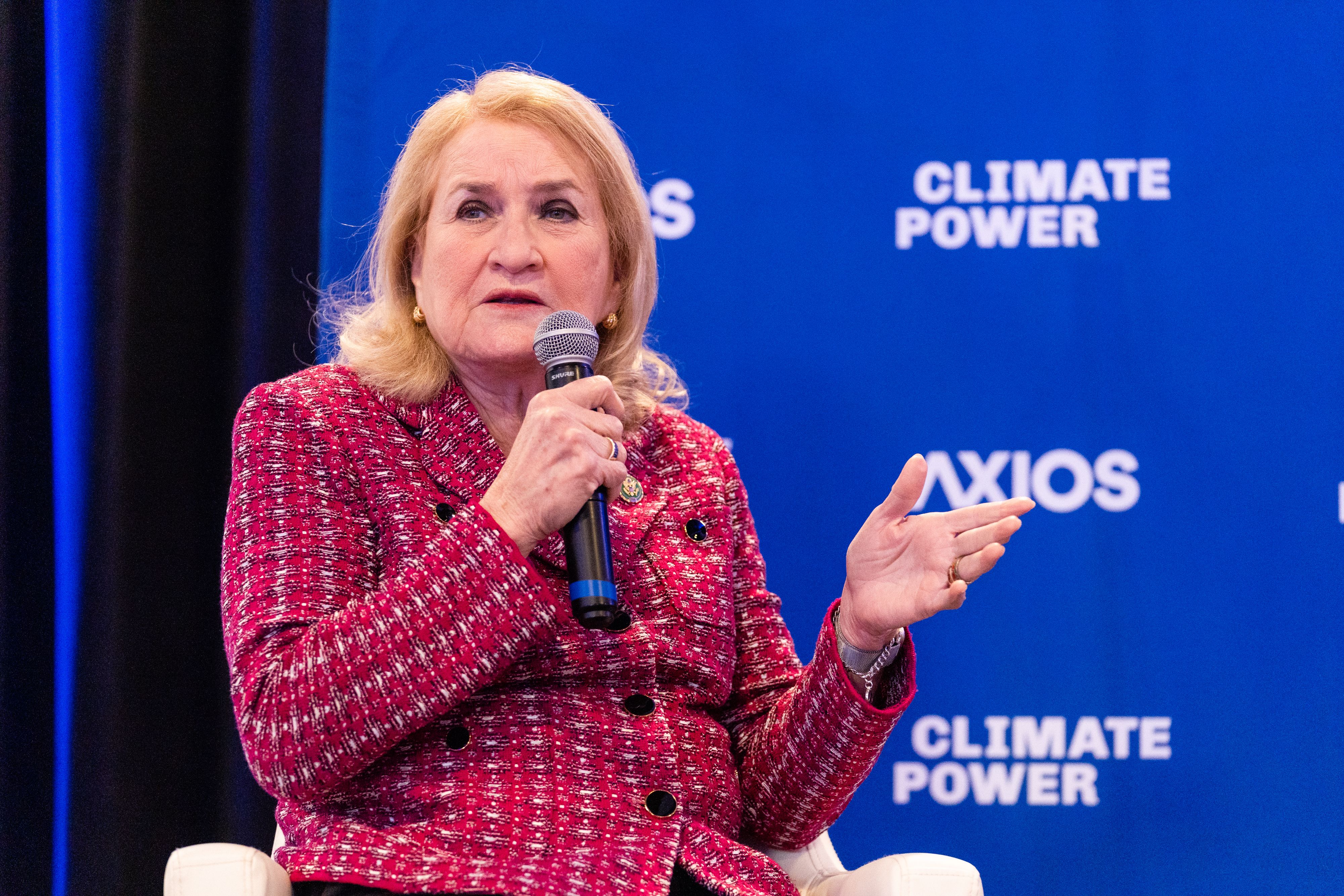 U.S. Rep. Sylvia Garcia (D-Texas) speaks at an Axios Latino event on climate change.