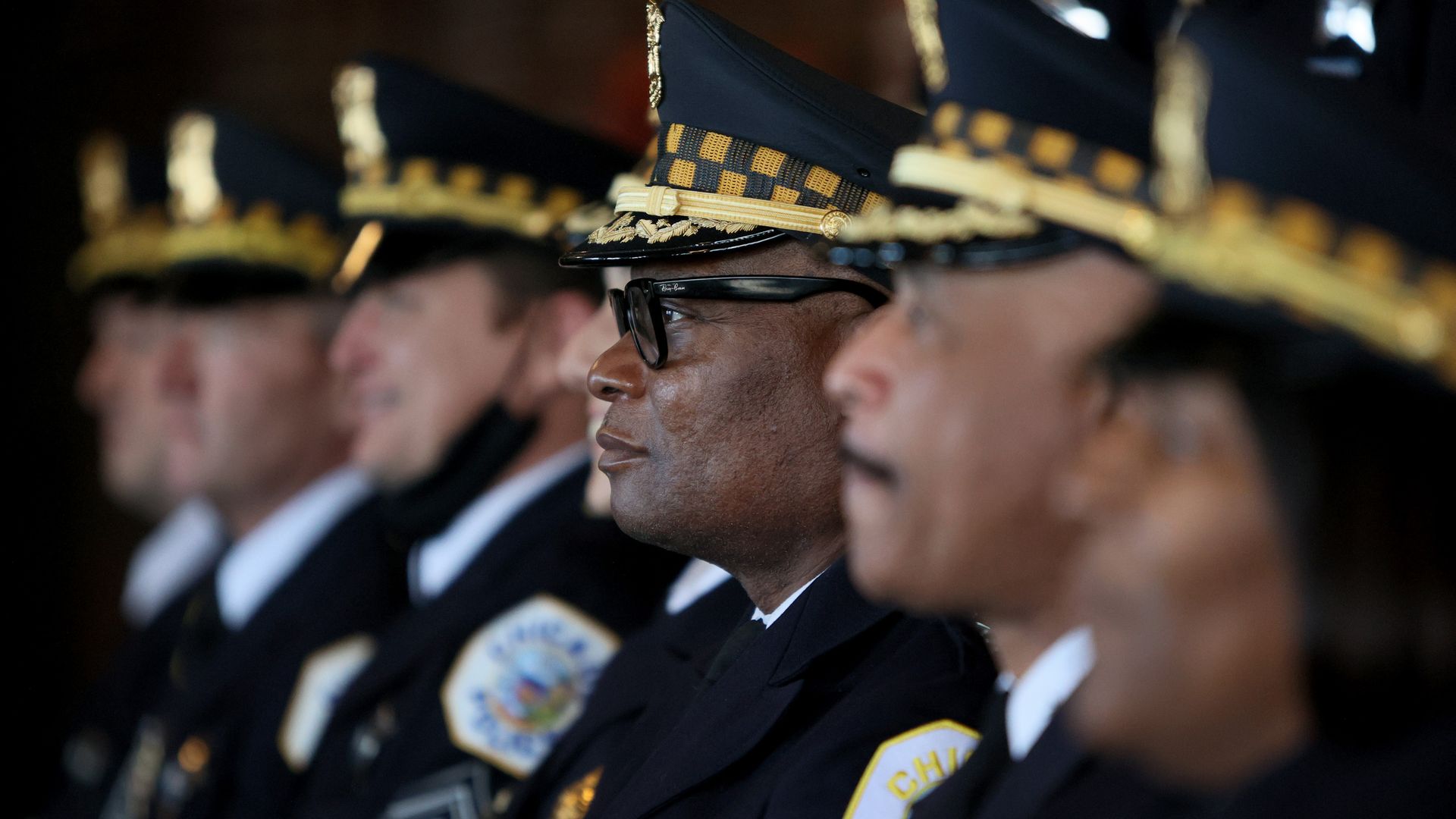 Photo of police officers lined up