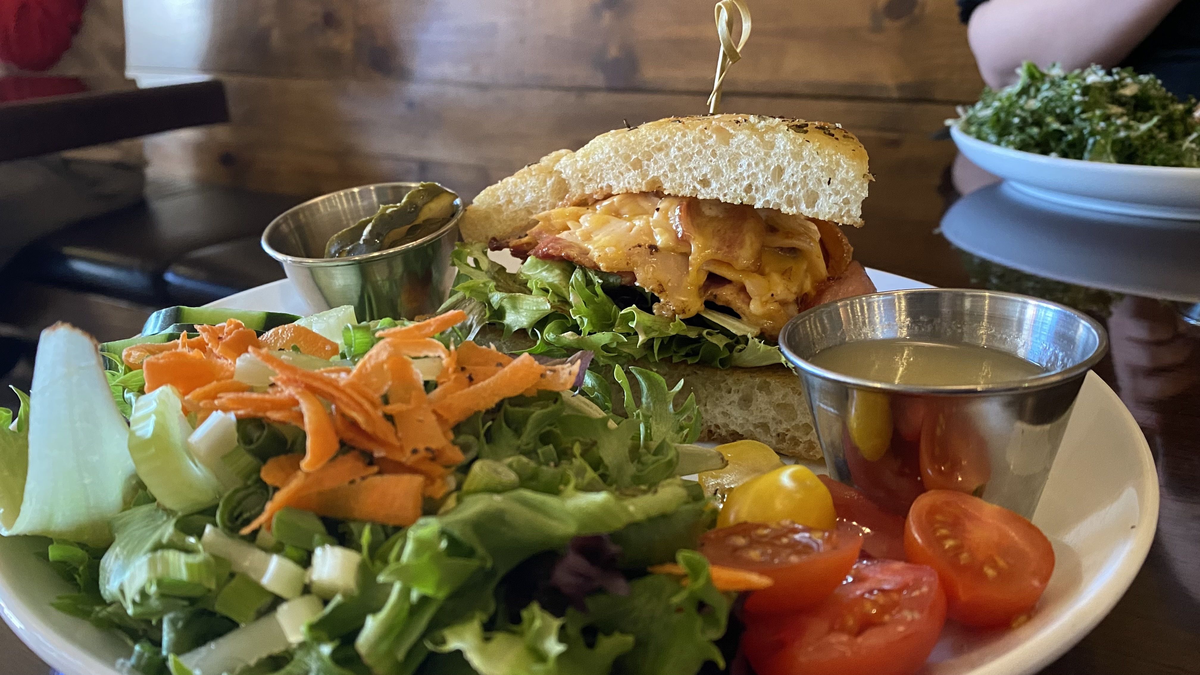 The club sandwich and side salad combo at Mockingbird in Fayetteville.