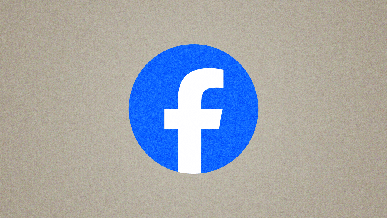 Animated illustration of the Facebook logo. The f changes into a funnel, and a stream of colorful lines flows through it.