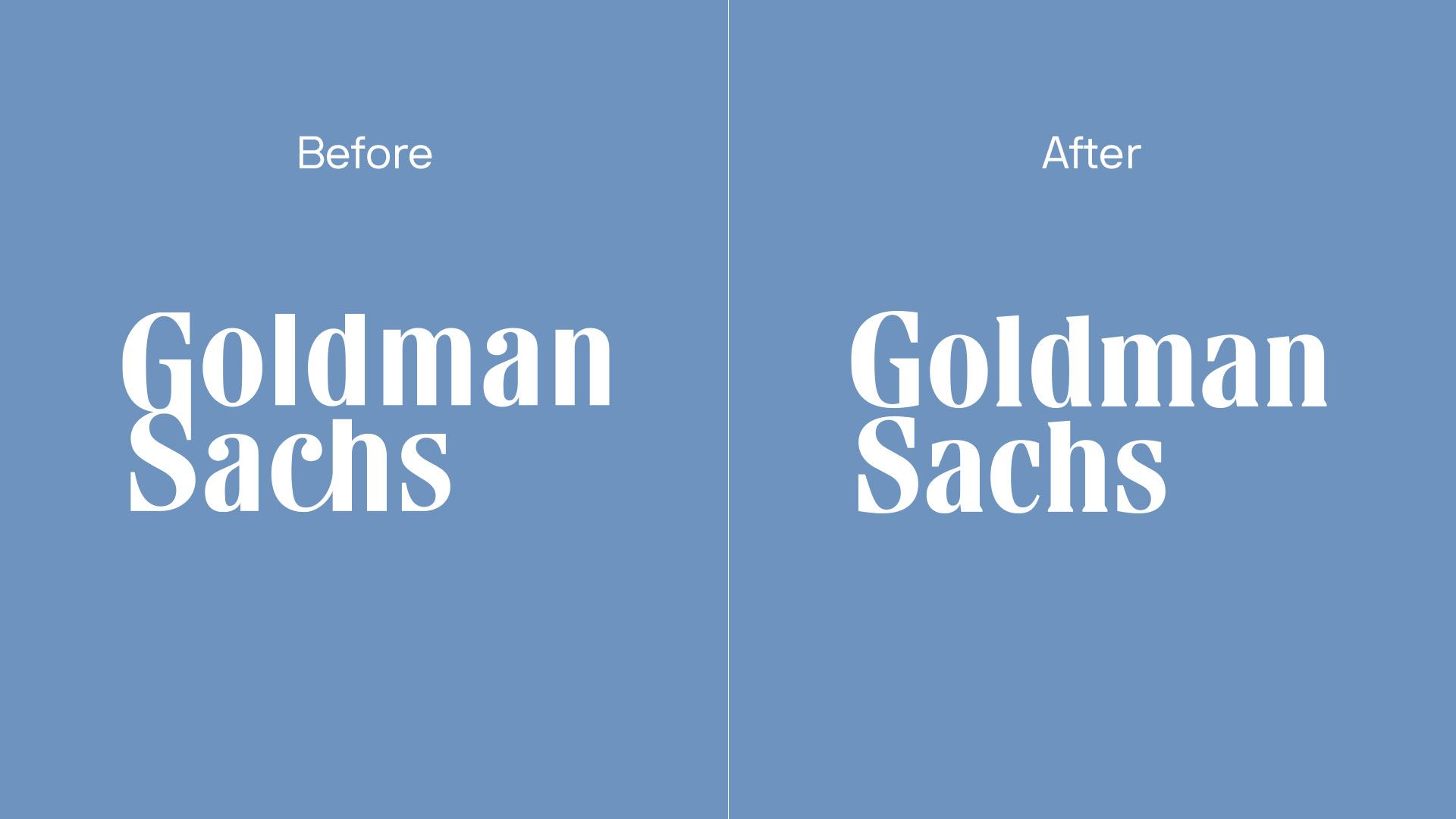 The old and new Goldman Sachs logos