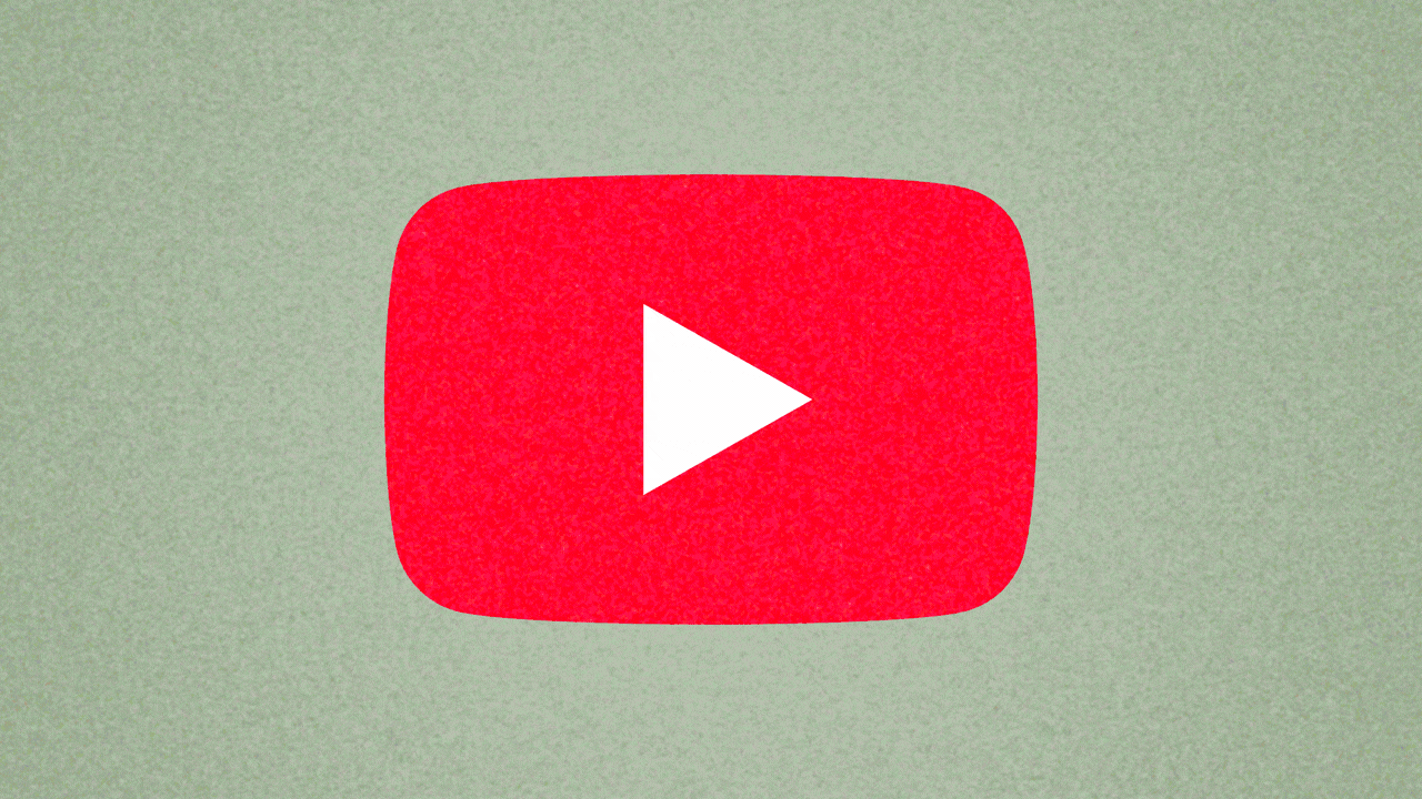 Animated illustration of the YouTube logo. The arrow changes into a filter/funnel icon, and a stream of colorful lines pass through it.