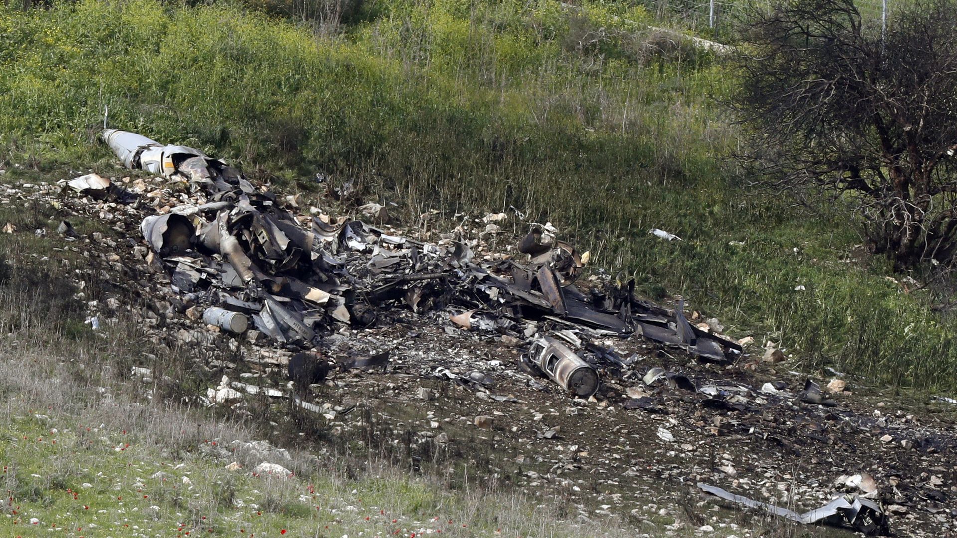 wreckage of warplane
